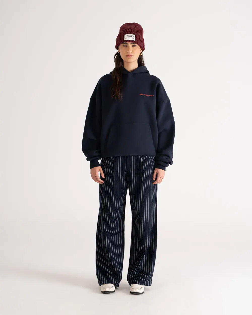 10119 Hoodie Deep Blue PROHIBITED