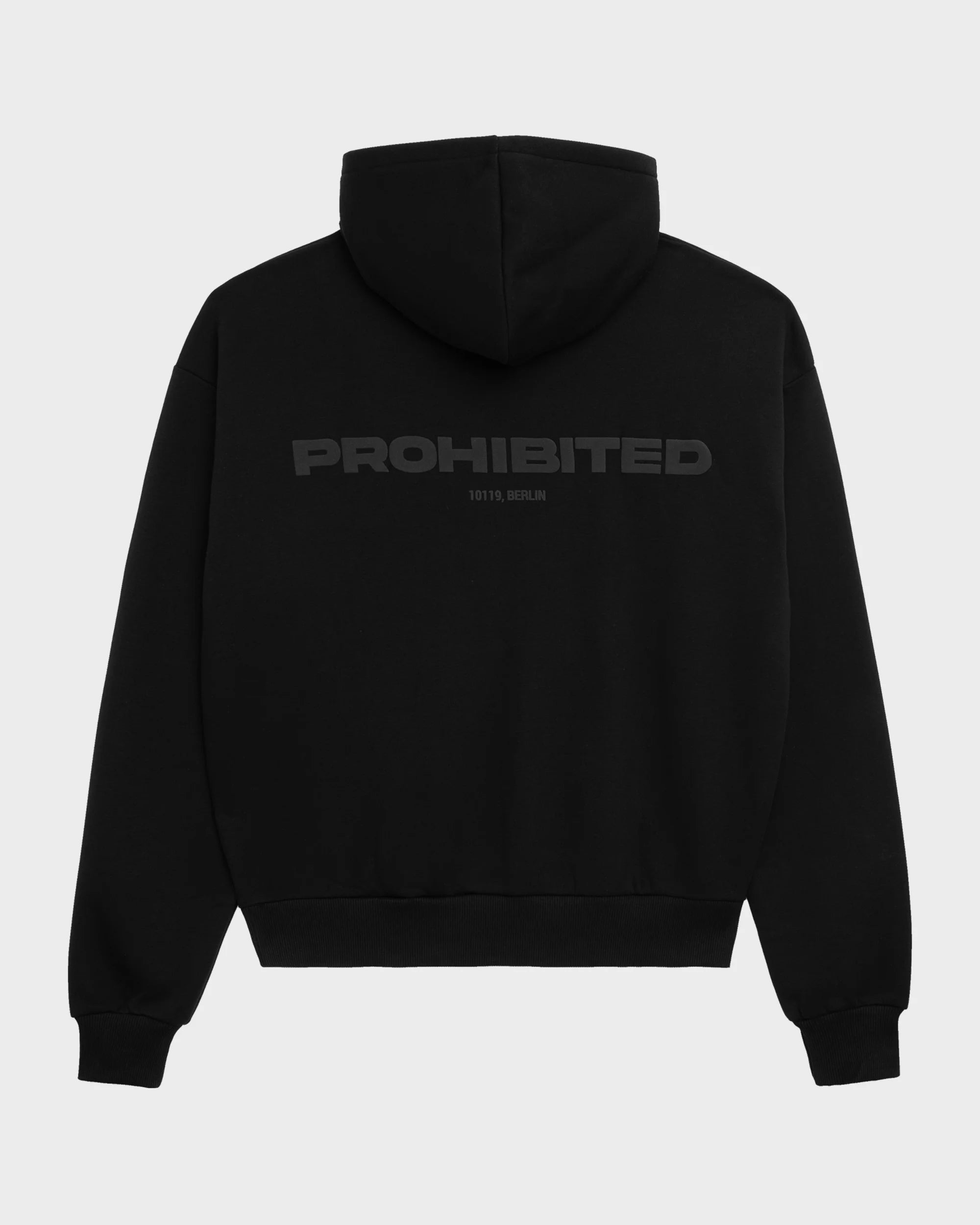 10119 Zip-Hoodie Black PROHIBITED