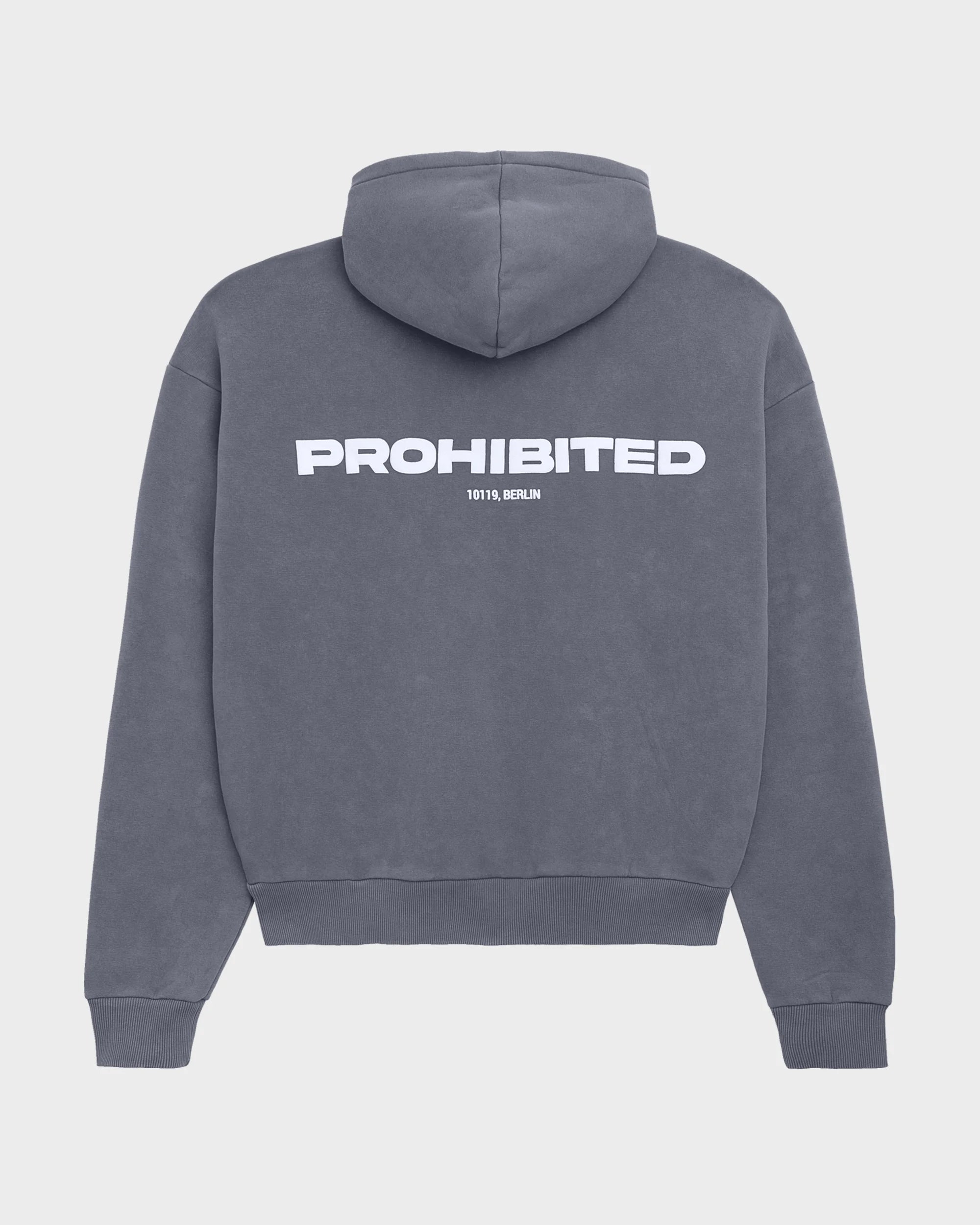 10119 Hoodie Grey (Stone Washed) PROHIBITED