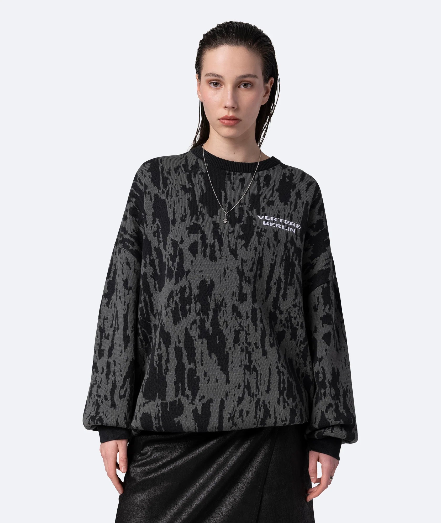 MARBLE KNIT SWEATER - GREY VERTERE BERLIN