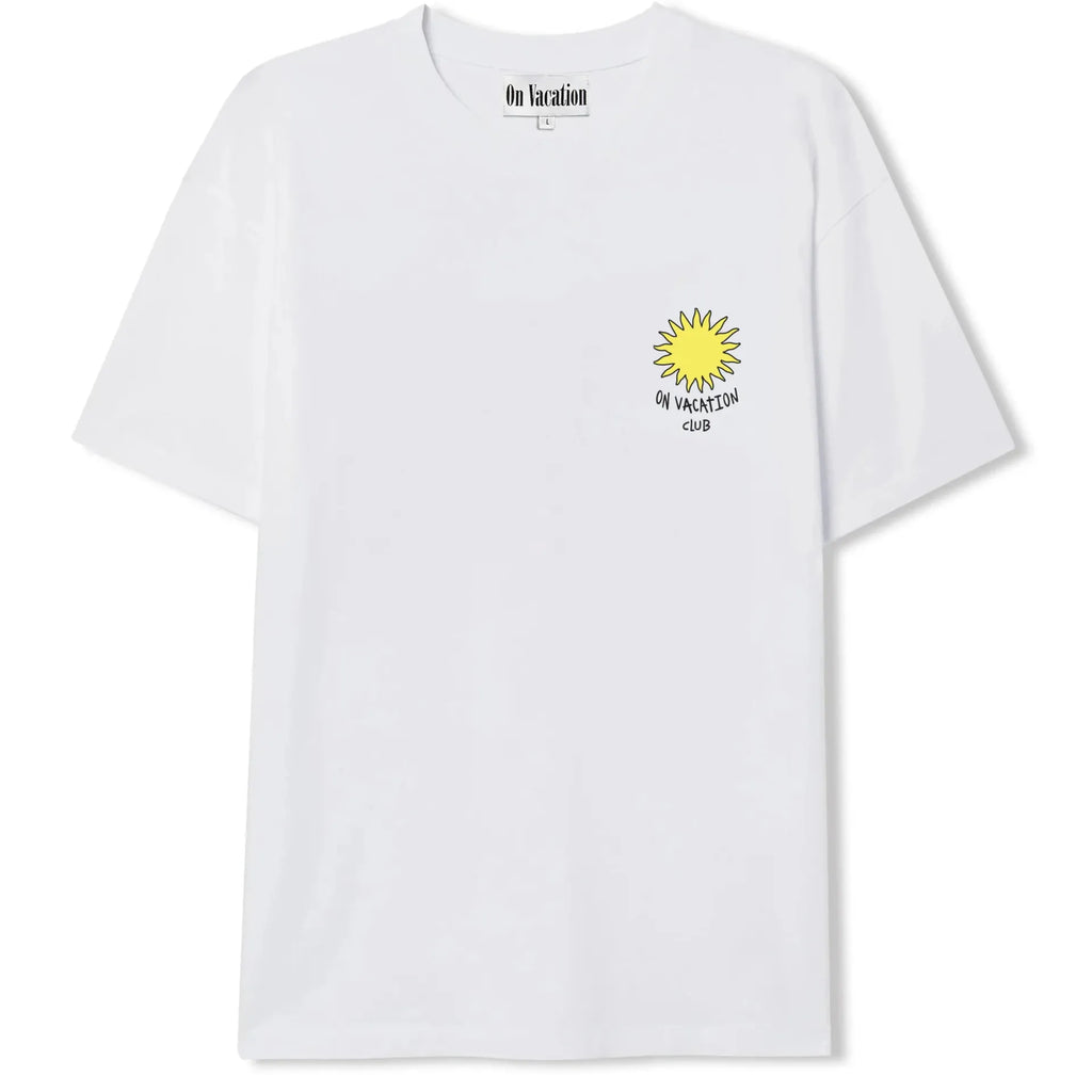 ANOTHER DAY IN PARADISE T-SHIRT - WHITE ON VACATION