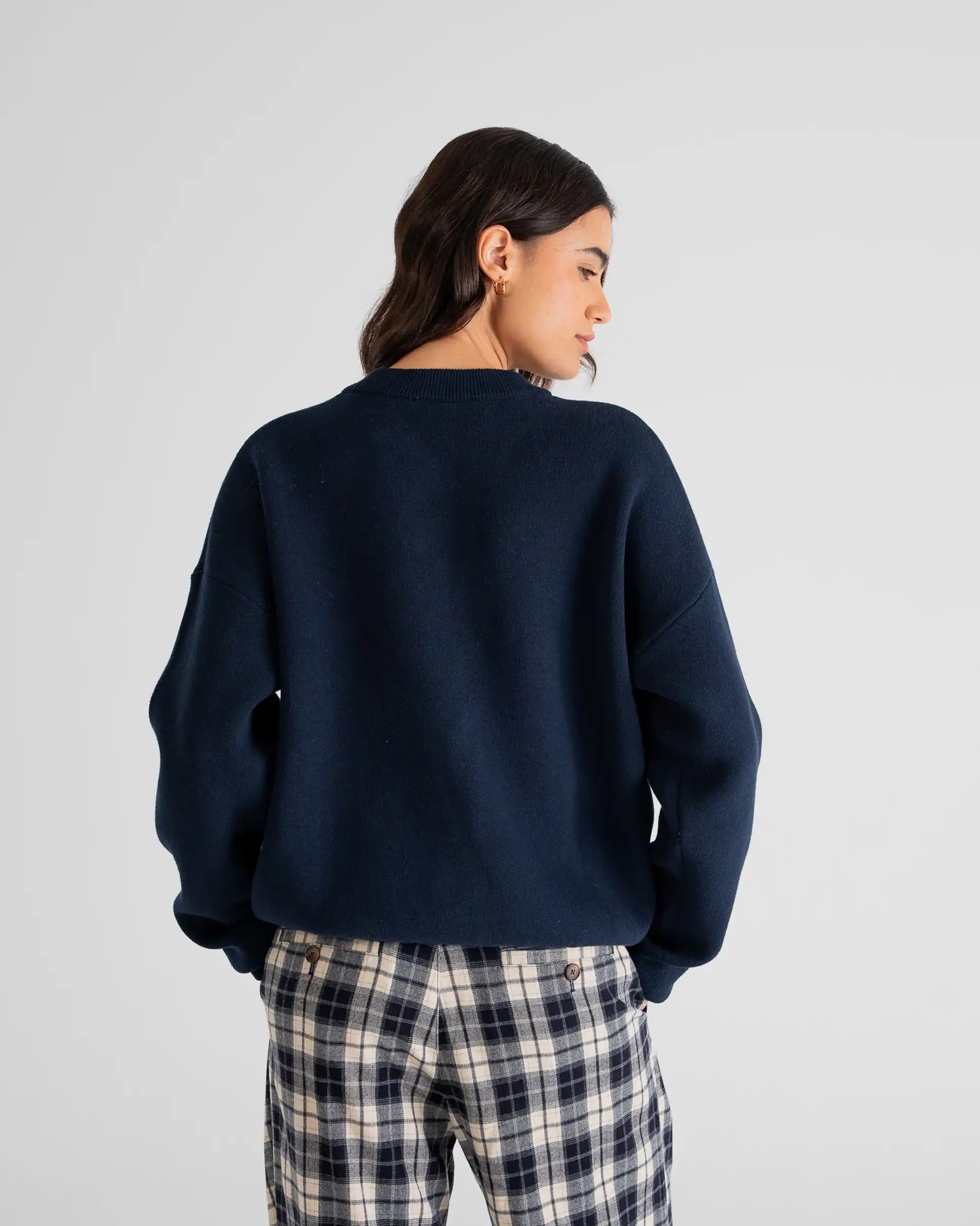 Bloom Knit Sweater Navy PROHIBITED