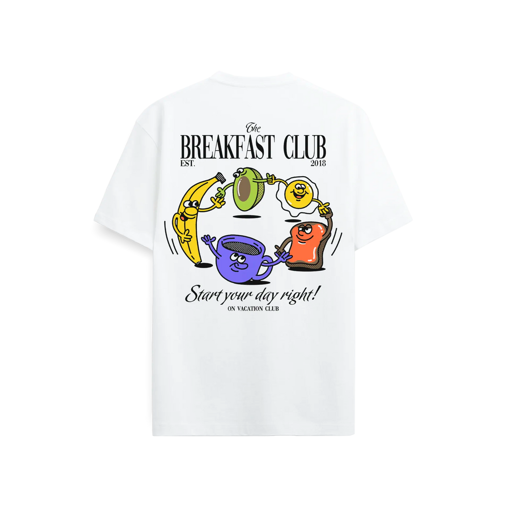 BREAKFAST CLUB T-SHIRT - WHITE ON VACATION