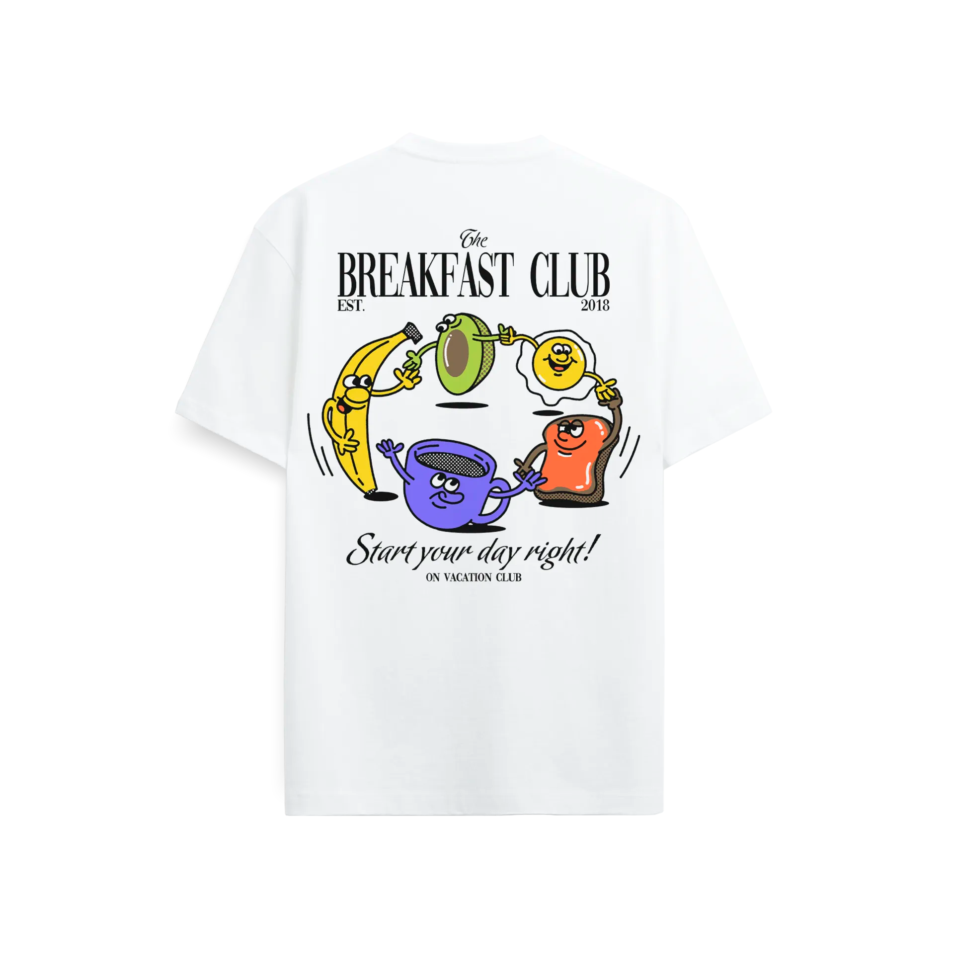 BREAKFAST CLUB T-SHIRT - WHITE ON VACATION