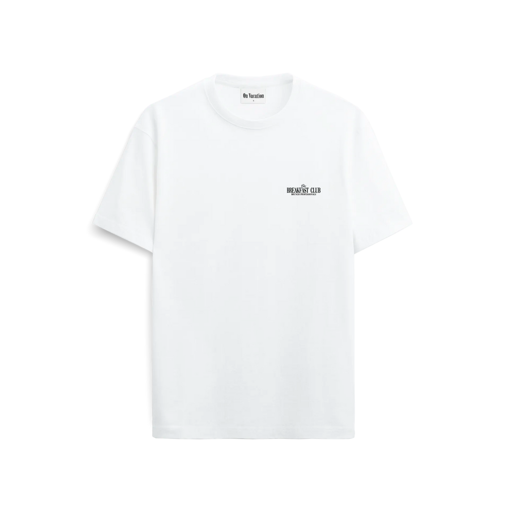 BREAKFAST CLUB T-SHIRT - WHITE ON VACATION