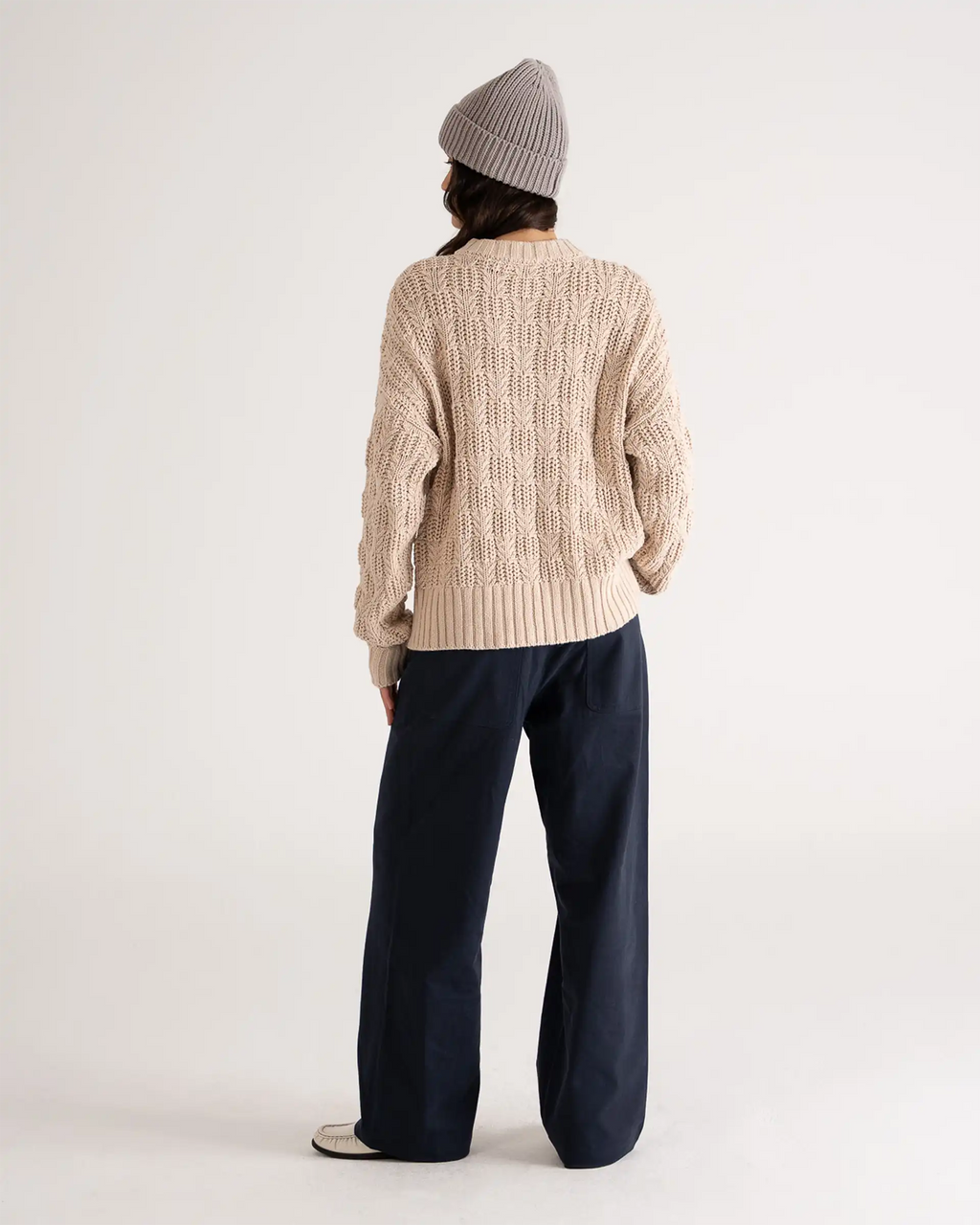 Cottage Knit Sweater Beige PROHIBITED