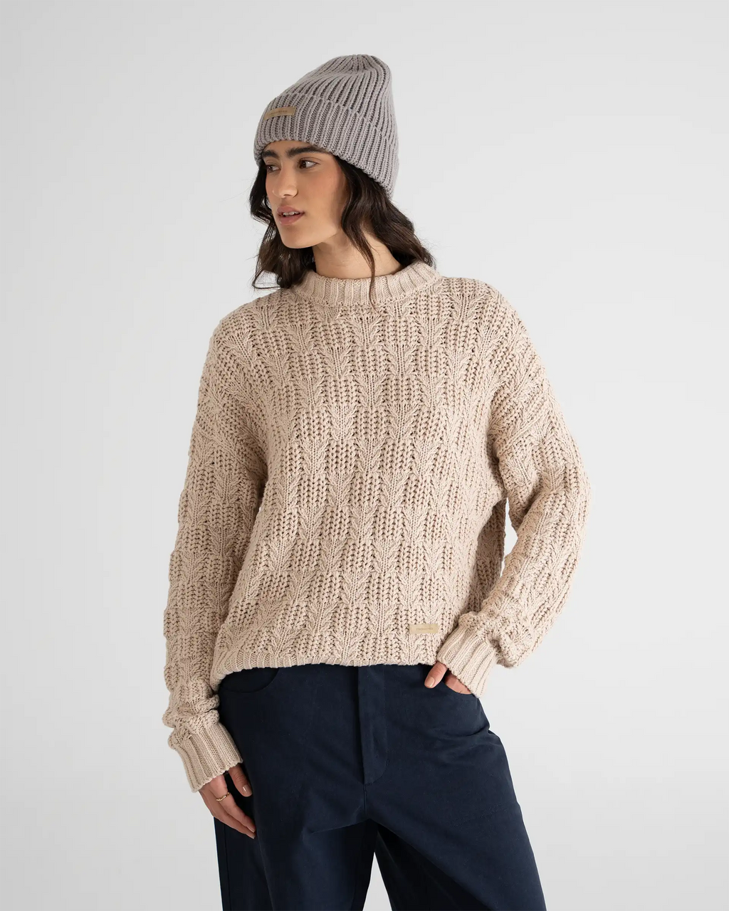 Cottage Knit Sweater Beige PROHIBITED