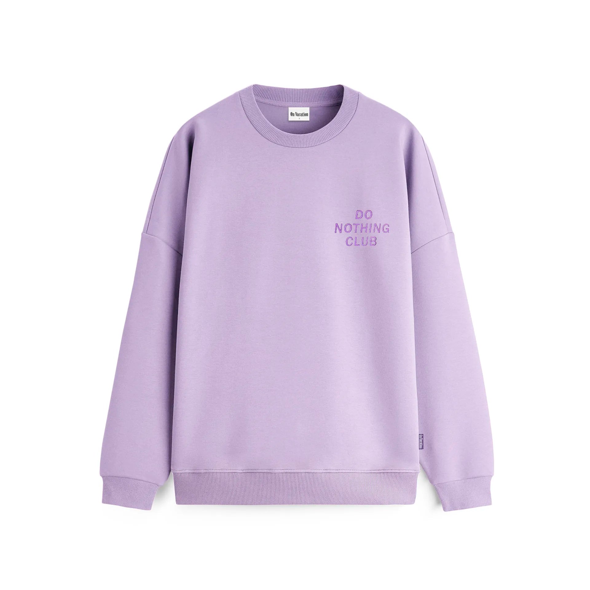 DO NOTHING CLUB SWEATER - LIGHT PURPLE ON VACATION