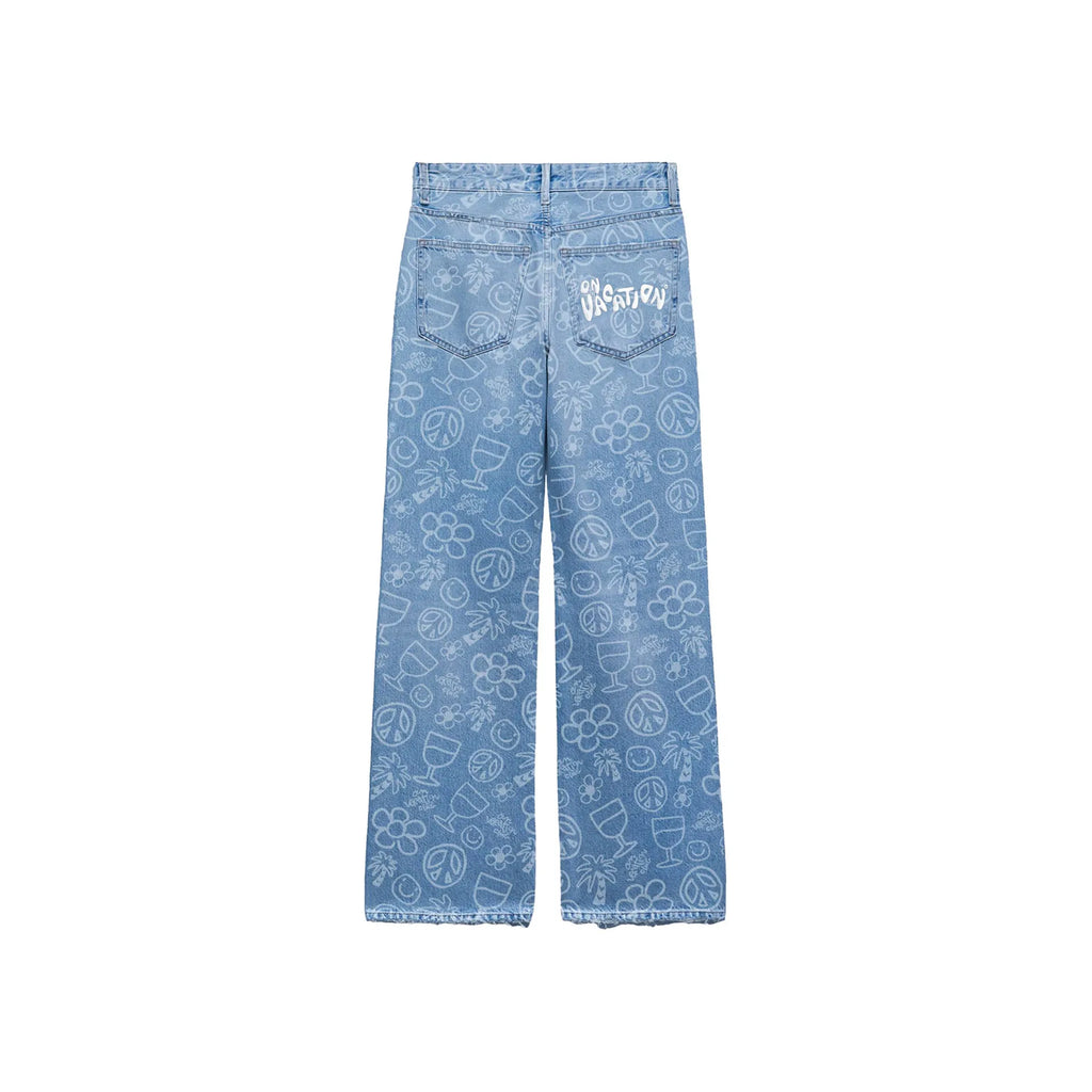 FLOWER JEANS - BLUE ON VACATION