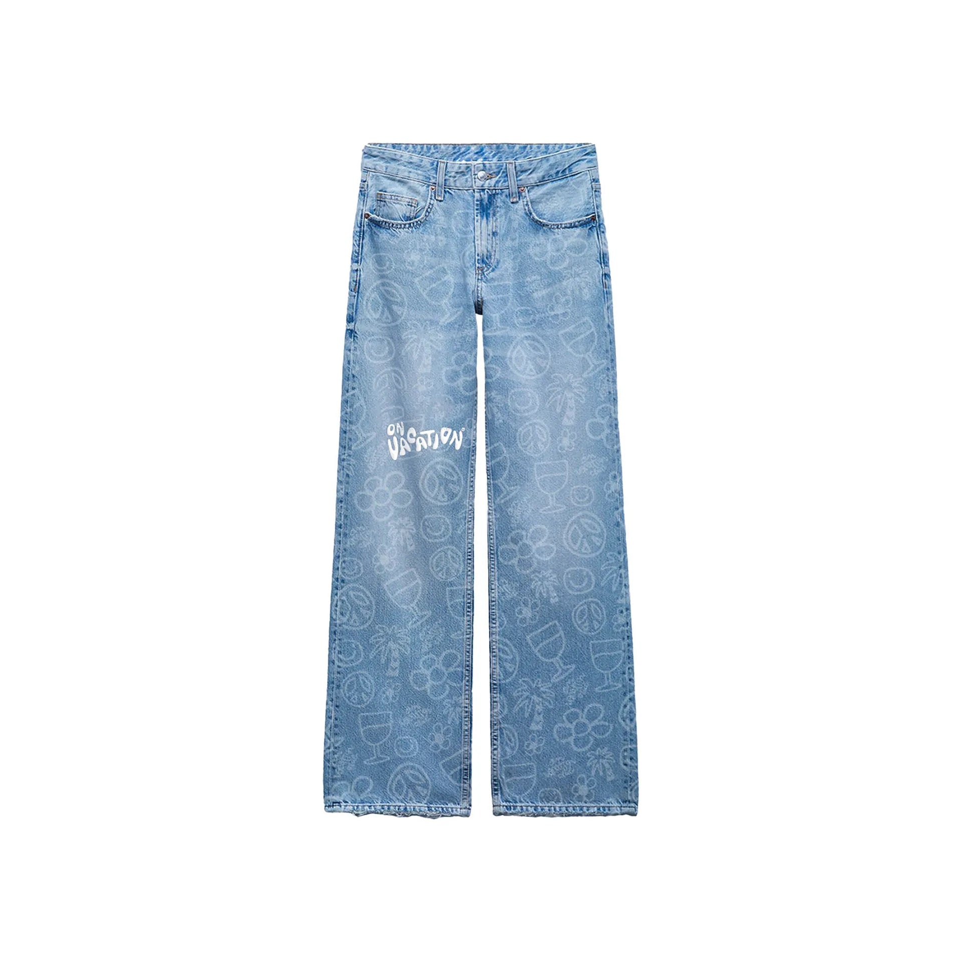 FLOWER JEANS - BLUE ON VACATION