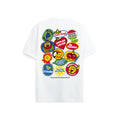 FRUIT STICKERS T-SHIRT - WHITE ON VACATION