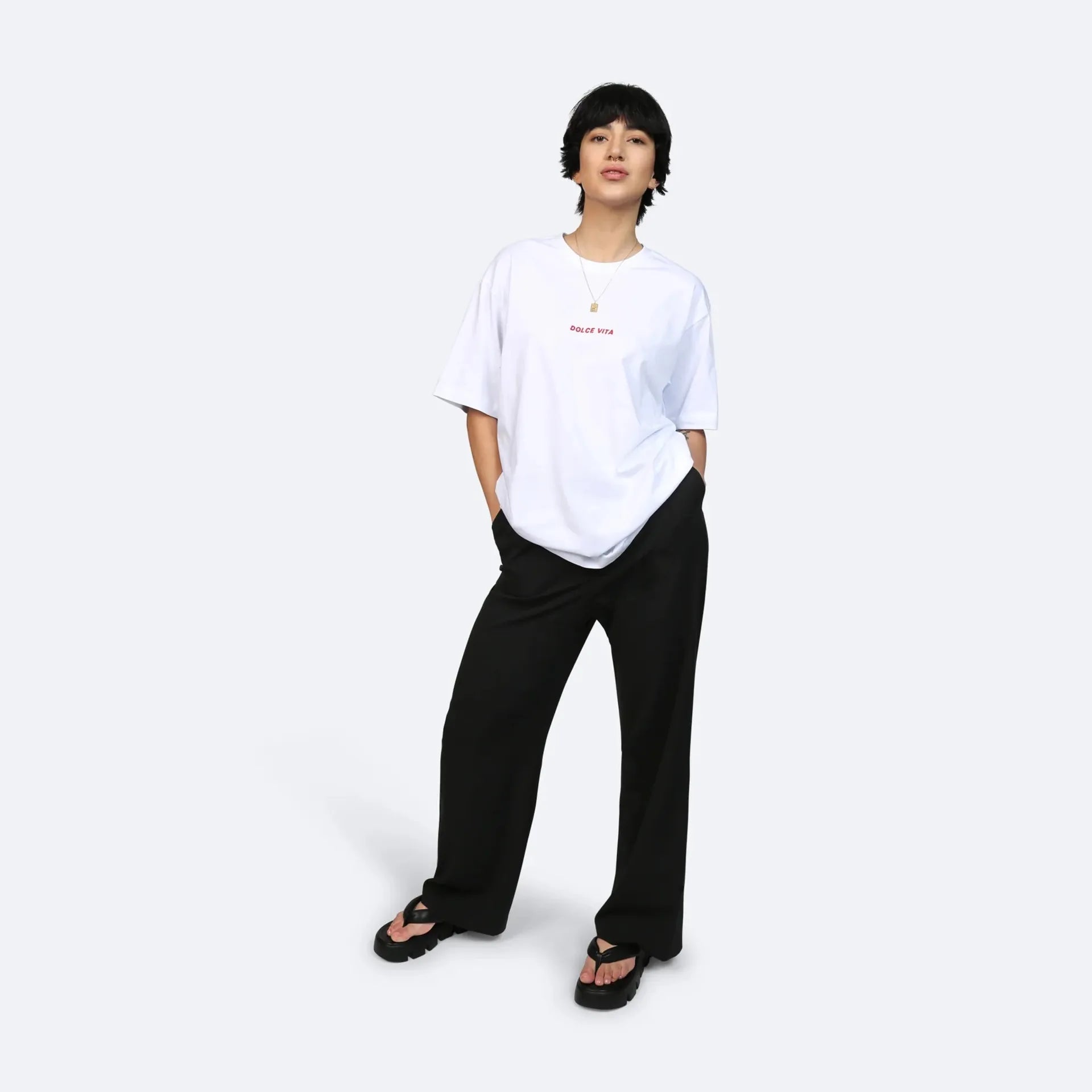 DOLCE VITA T-SHIRT - WHITE ON VACATION