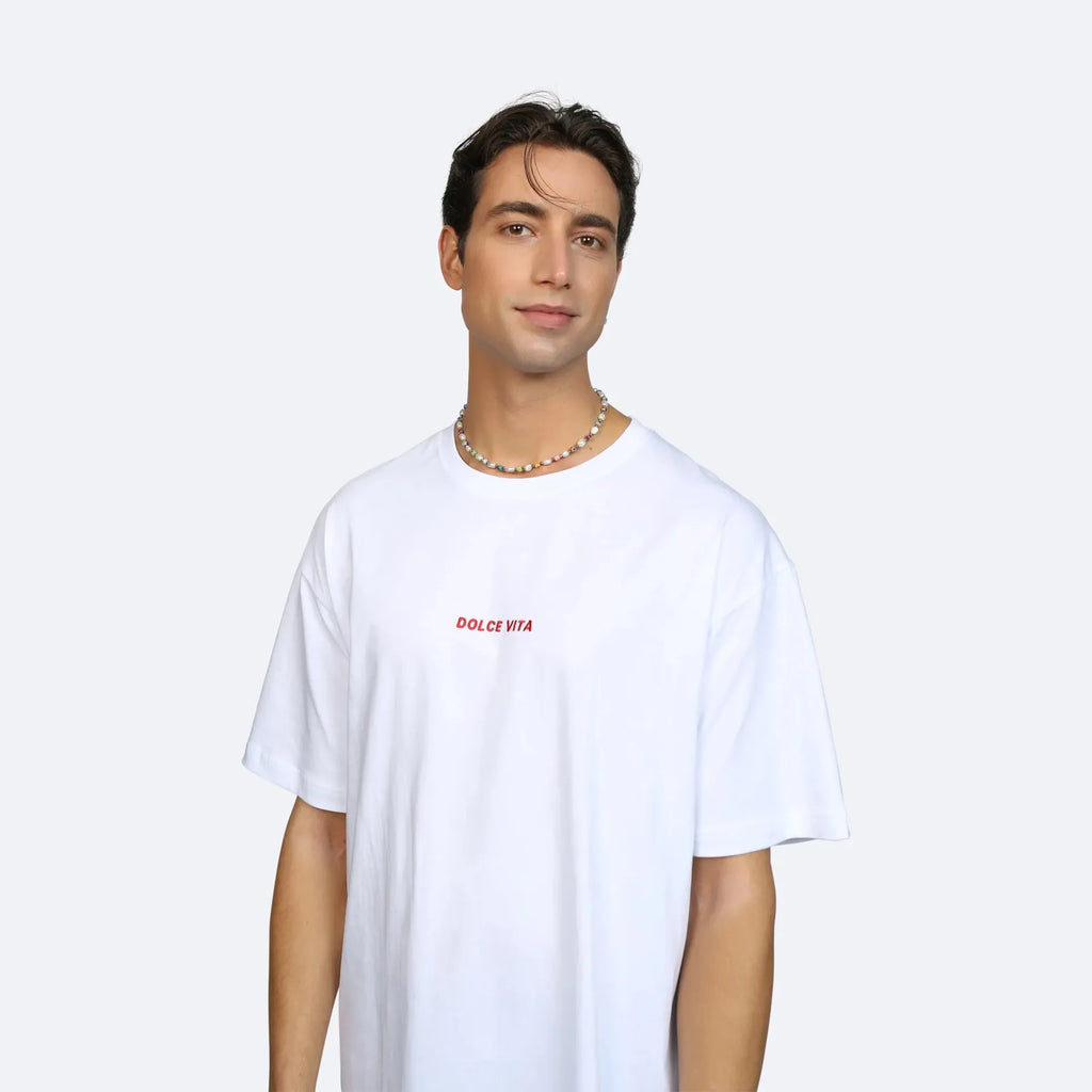 DOLCE VITA T-SHIRT - WHITE ON VACATION