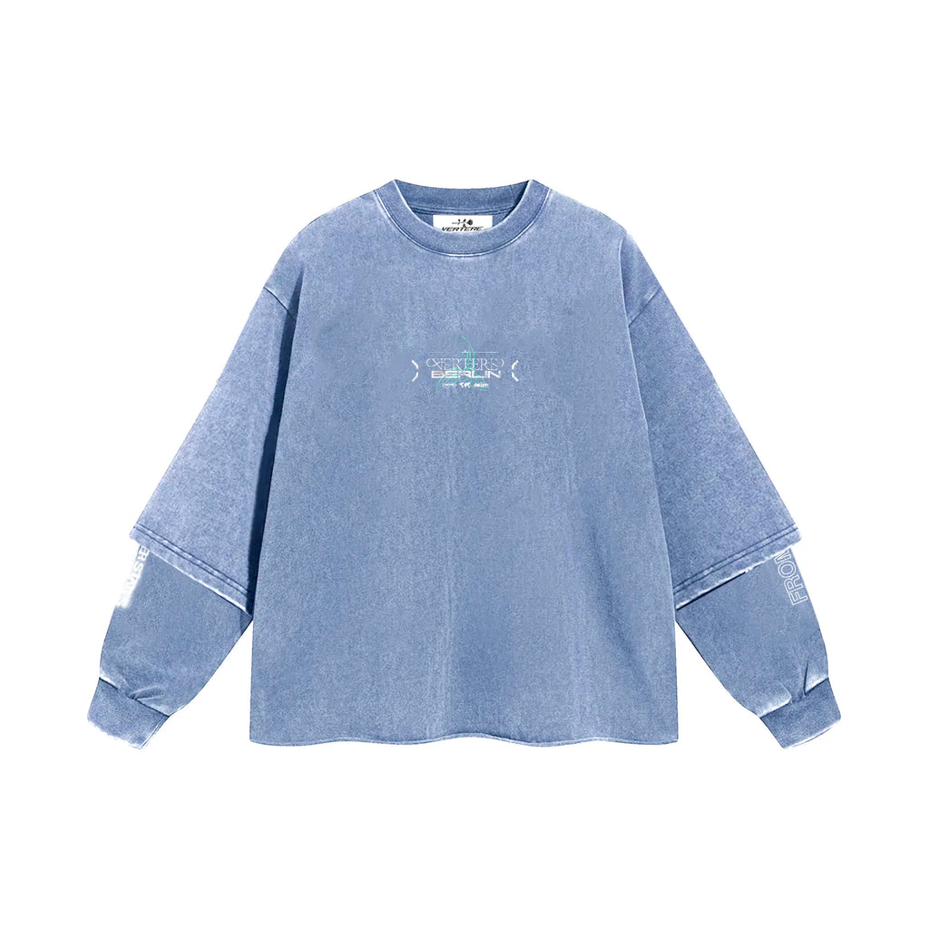 HIGHER STATES TWO SLEEVE SWEATER - WASHED GREY VERTERE BERLIN
