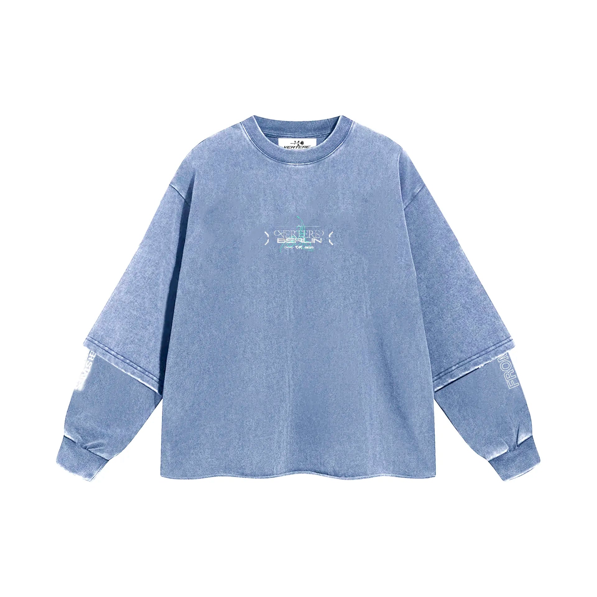 HIGHER STATES TWO SLEEVE SWEATER - WASHED GREY VERTERE BERLIN