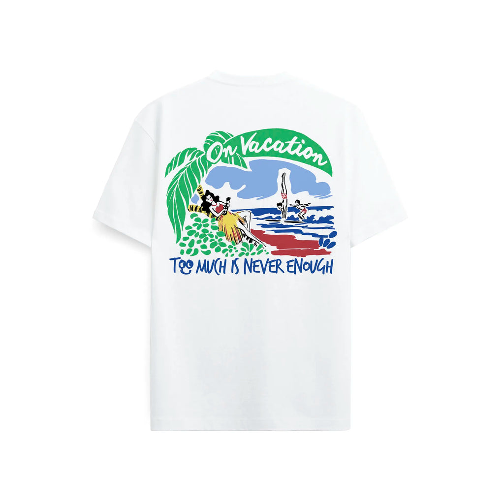 HAWAII T-SHIRT - WHITE ON VACATION