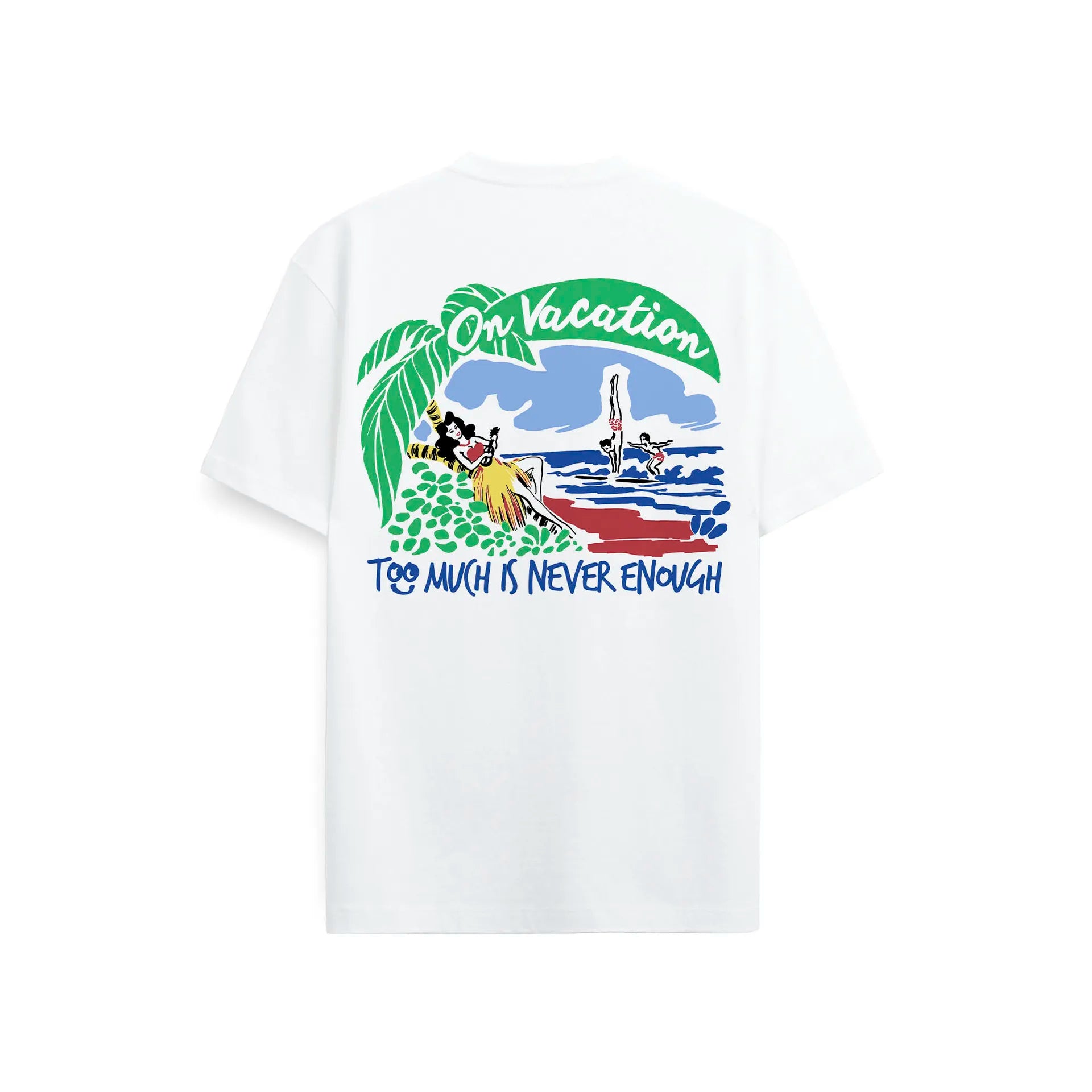 HAWAII T-SHIRT - WHITE ON VACATION