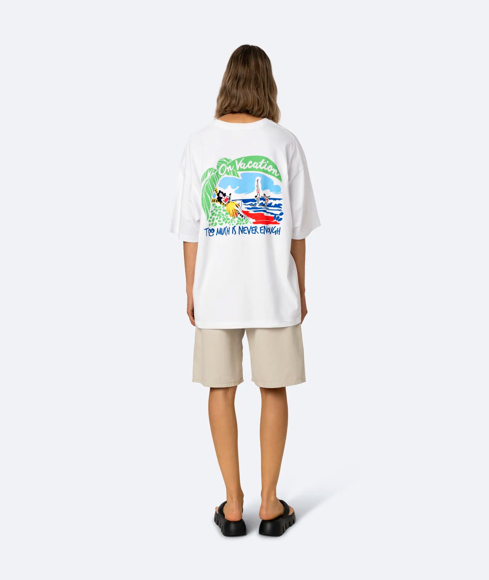 HAWAII T-SHIRT - WHITE ON VACATION