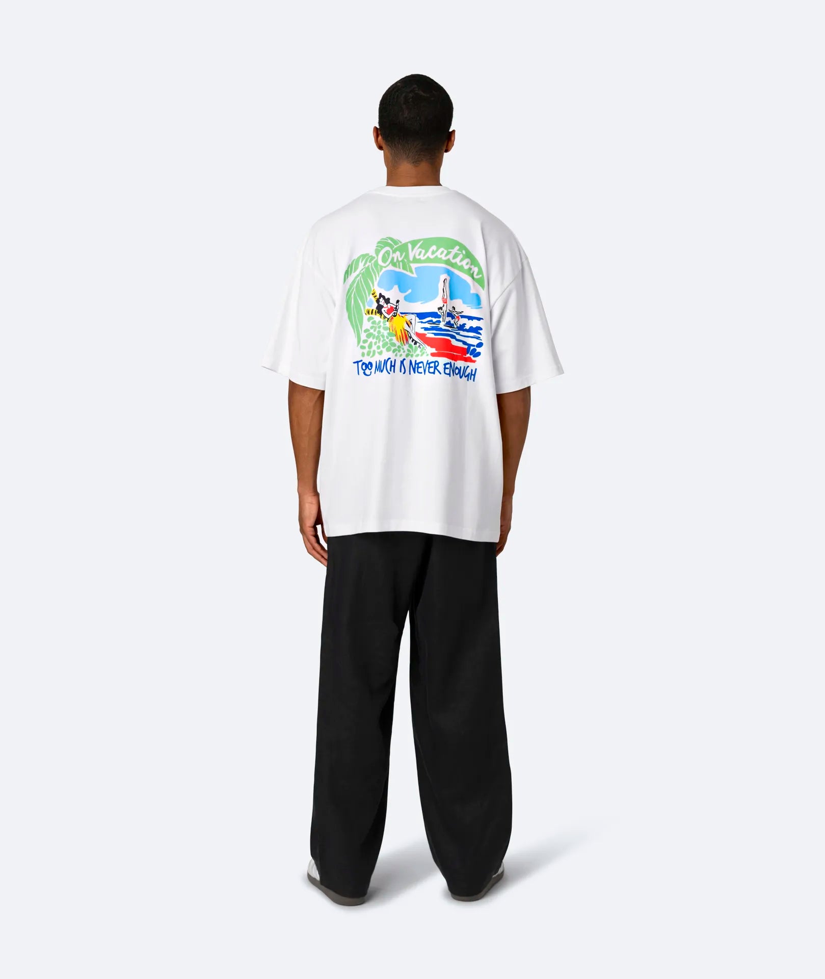 HAWAII T-SHIRT - WHITE ON VACATION