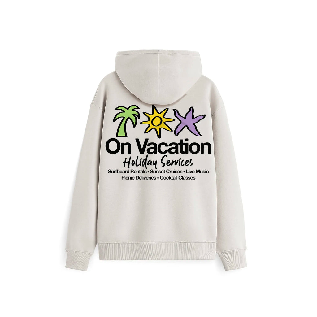 HOLIDAY SERVICE HOODIE - OFF WHITE ON VACATION