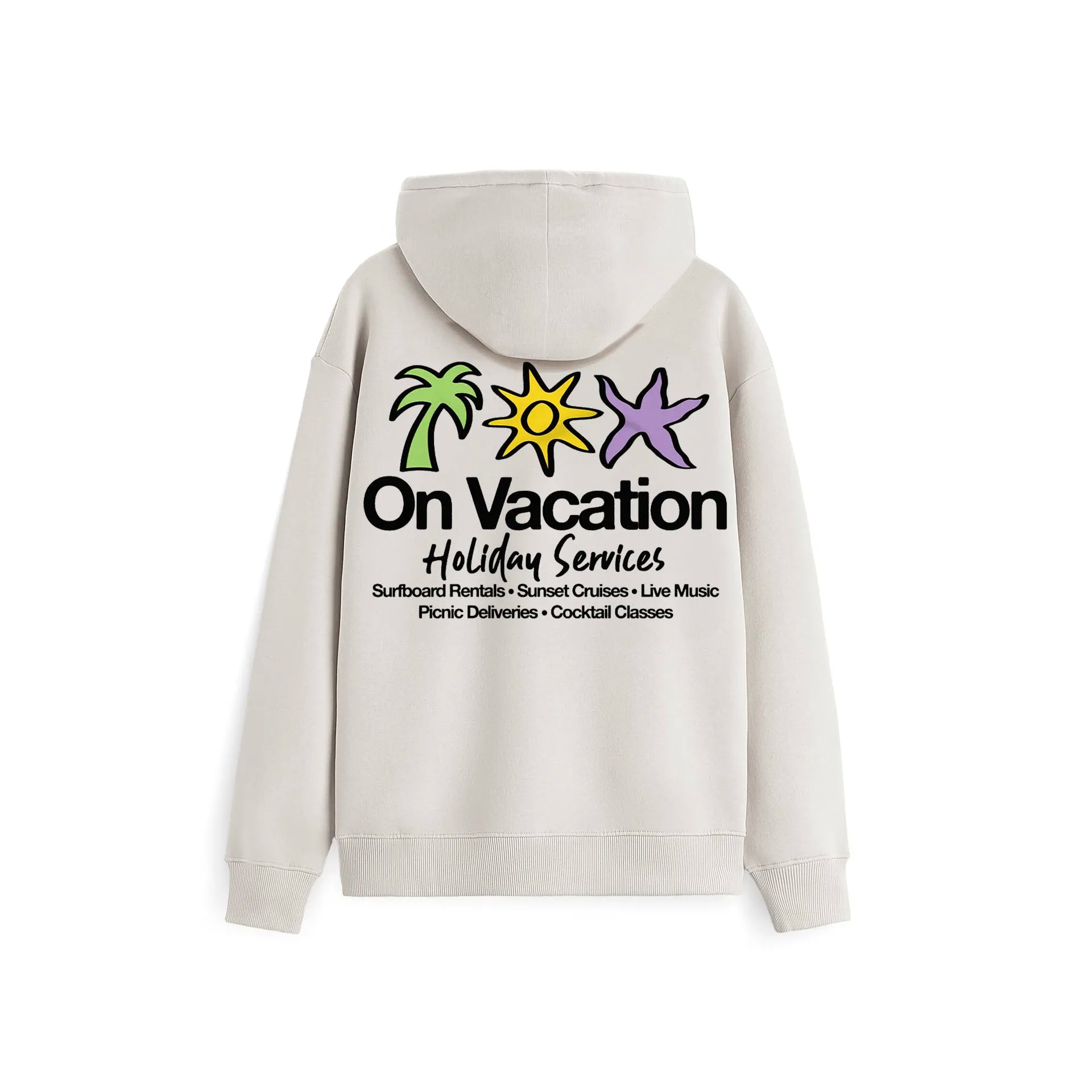 HOLIDAY SERVICE HOODIE - OFF WHITE ON VACATION