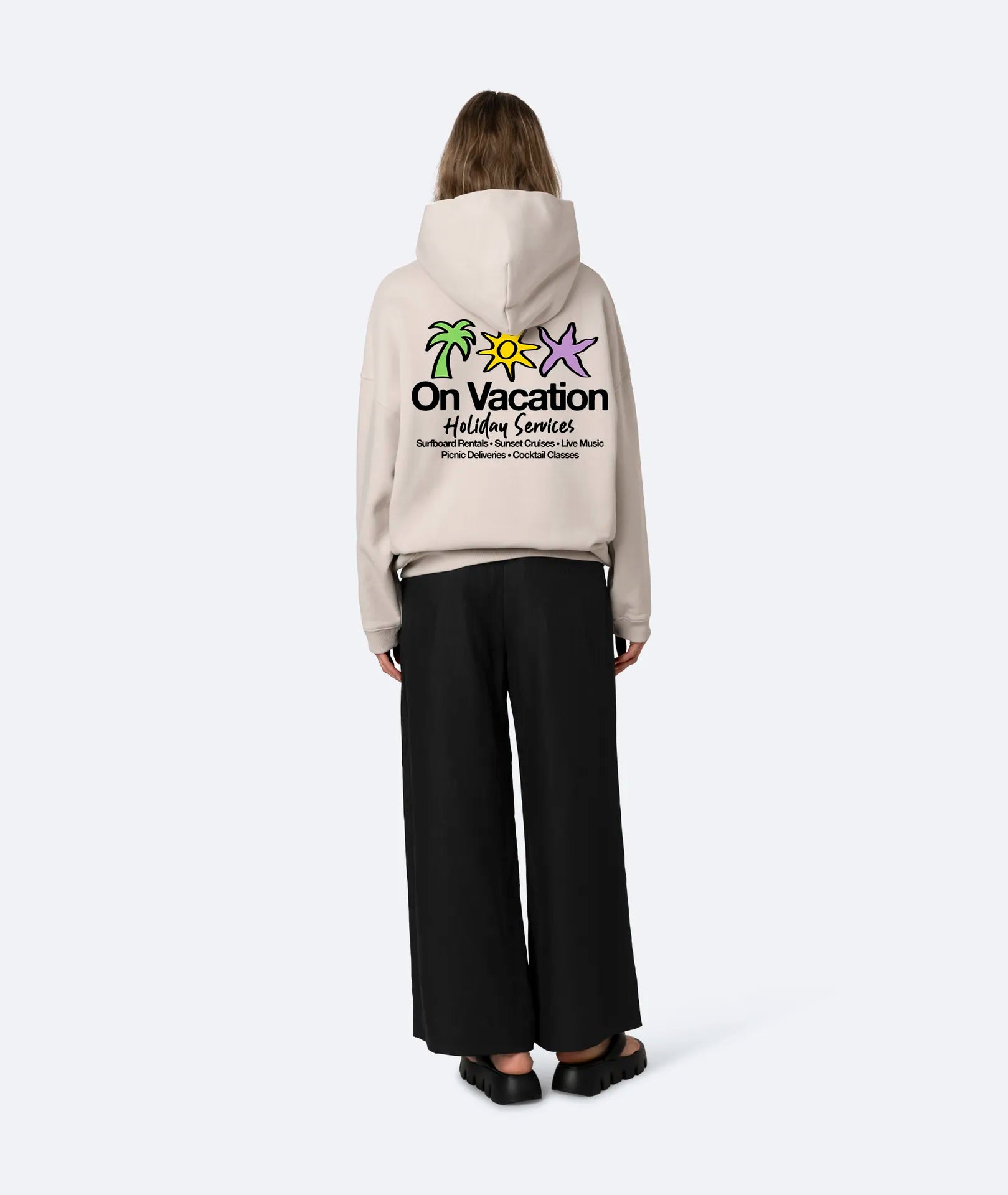 HOLIDAY SERVICE HOODIE - OFF WHITE ON VACATION