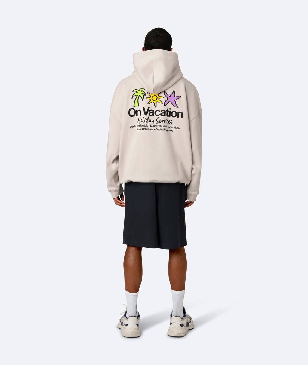 HOLIDAY SERVICE HOODIE - OFF WHITE ON VACATION
