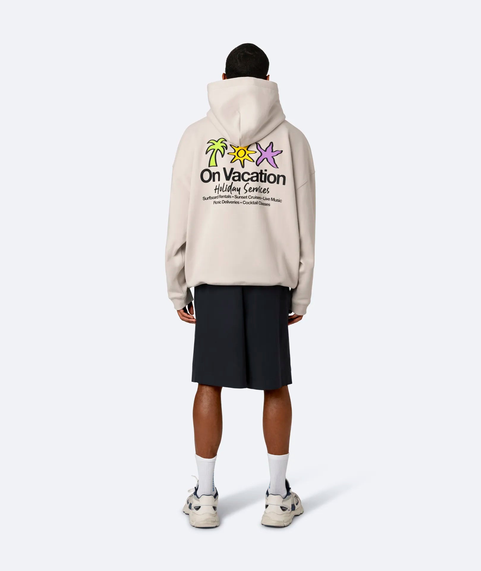 HOLIDAY SERVICE HOODIE - OFF WHITE ON VACATION