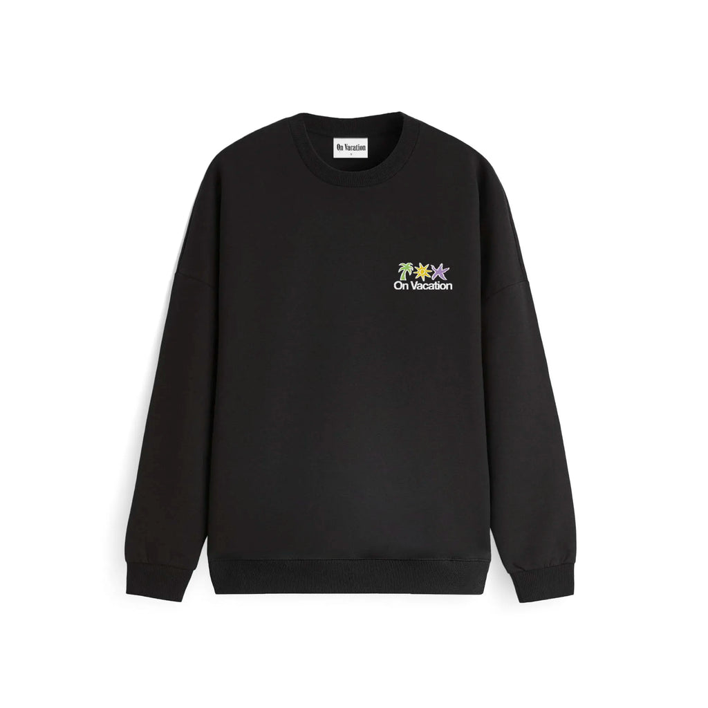 HOLIDAY SERVICE SWEATER - BLACK ON VACATION