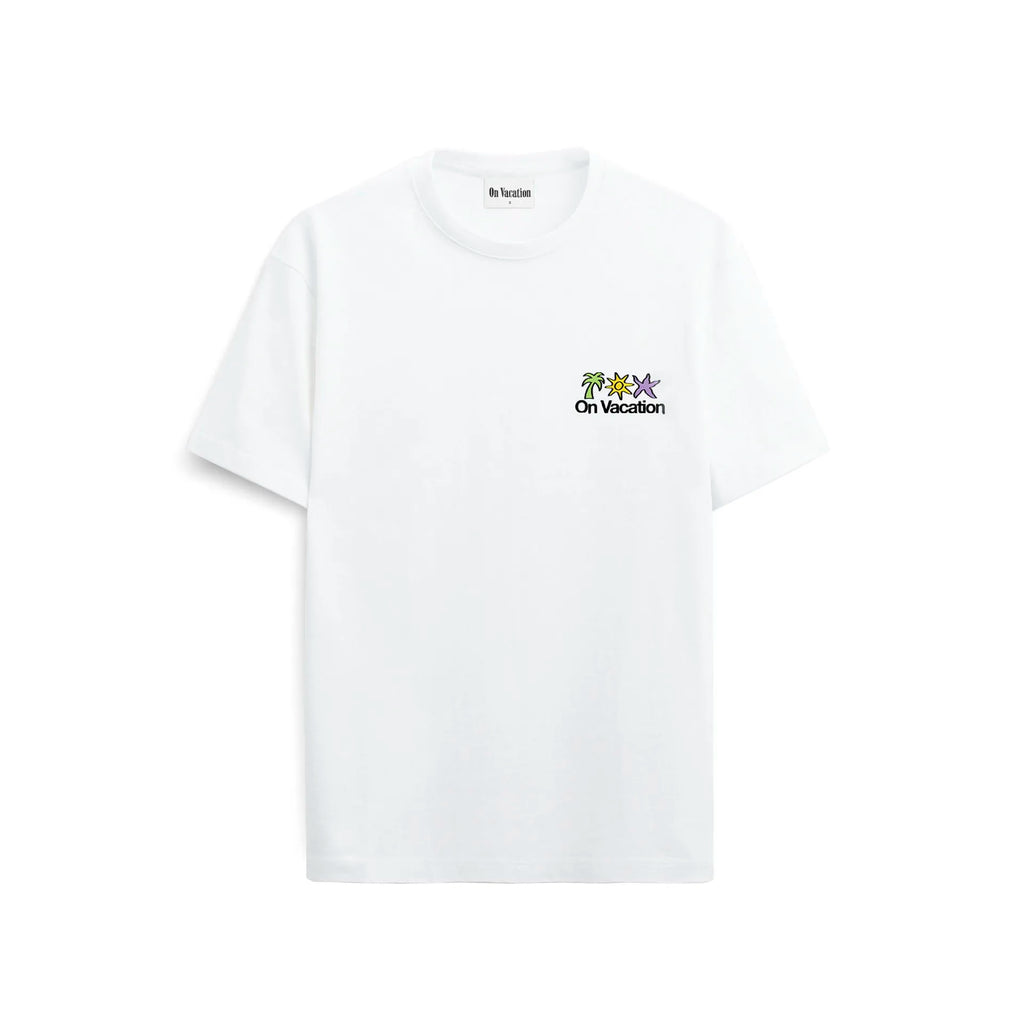 HOLIDAY SERVICE T-SHIRT - WHITE ON VACATION