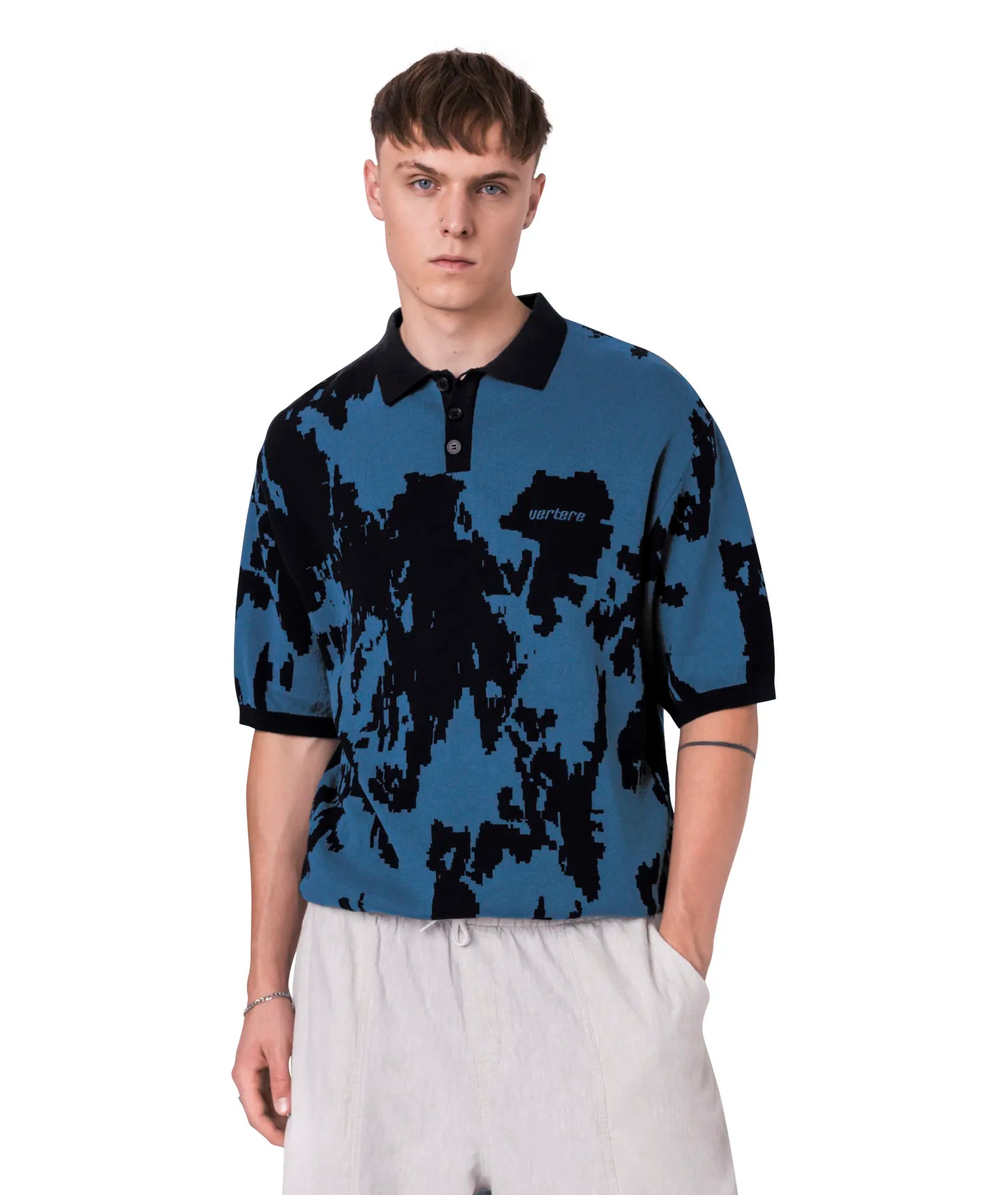 KNIT POLO - BLUE VERTERE BBERLIN