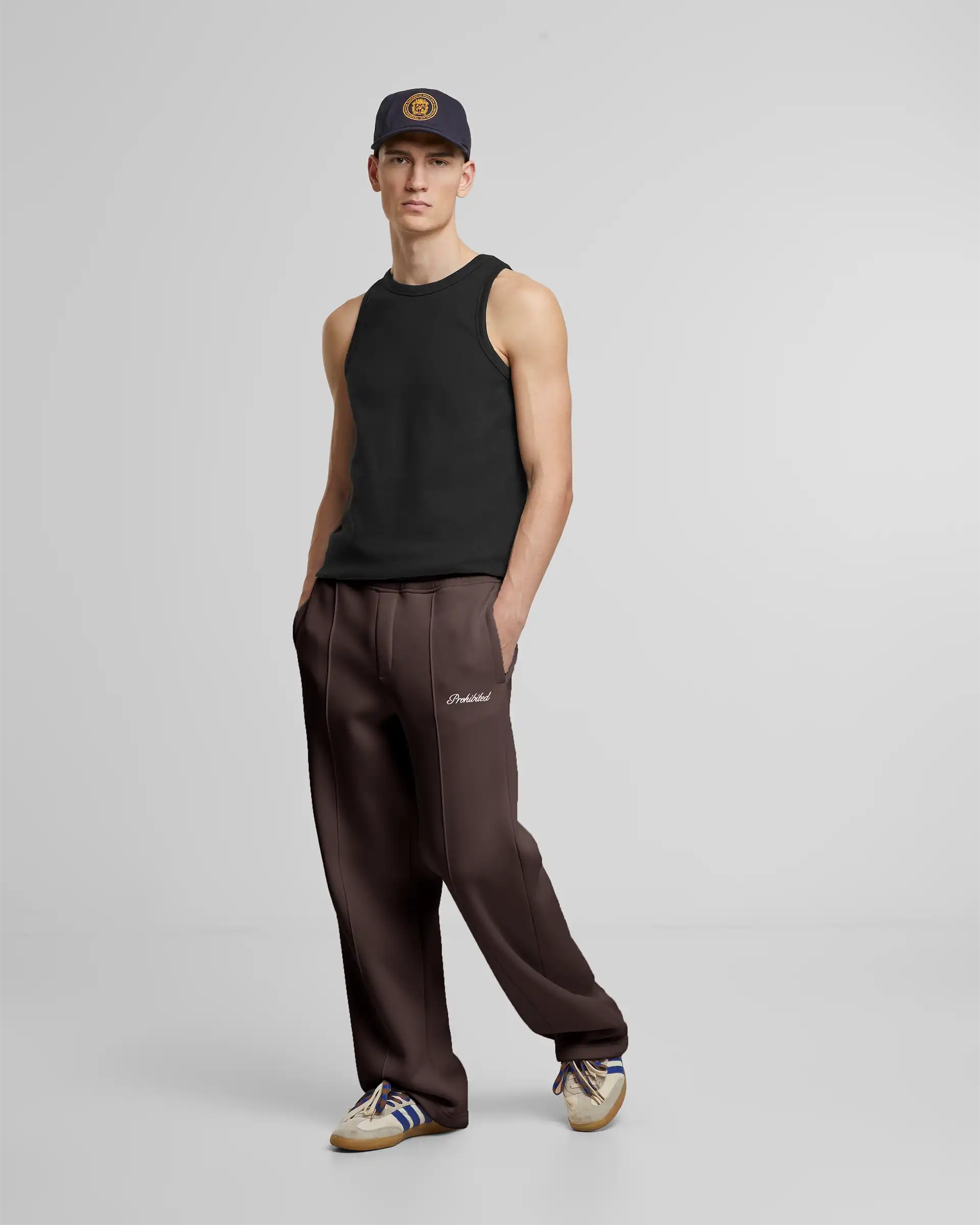 Loose Sweatpants Brown PROHIBITED