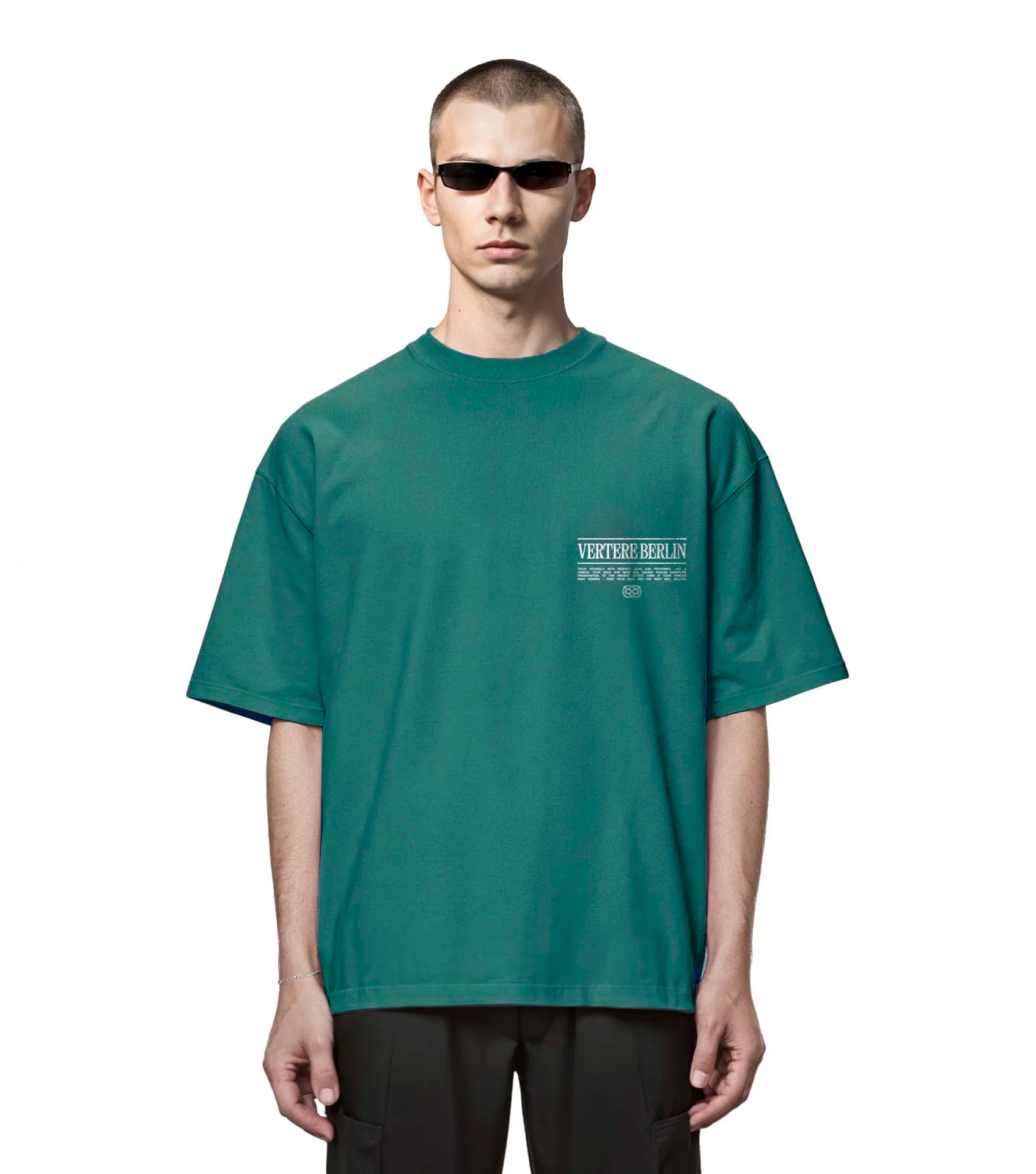 MY BODY IS A TEMPLE T-SHIRT - GREEN VERTERE BERLIN