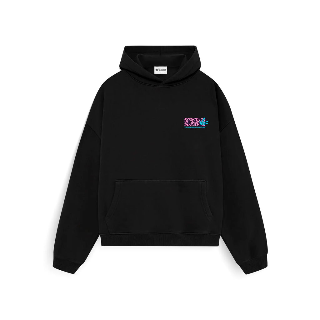 NEVER ENOUGH HOODIE - BLACK ON VACATION