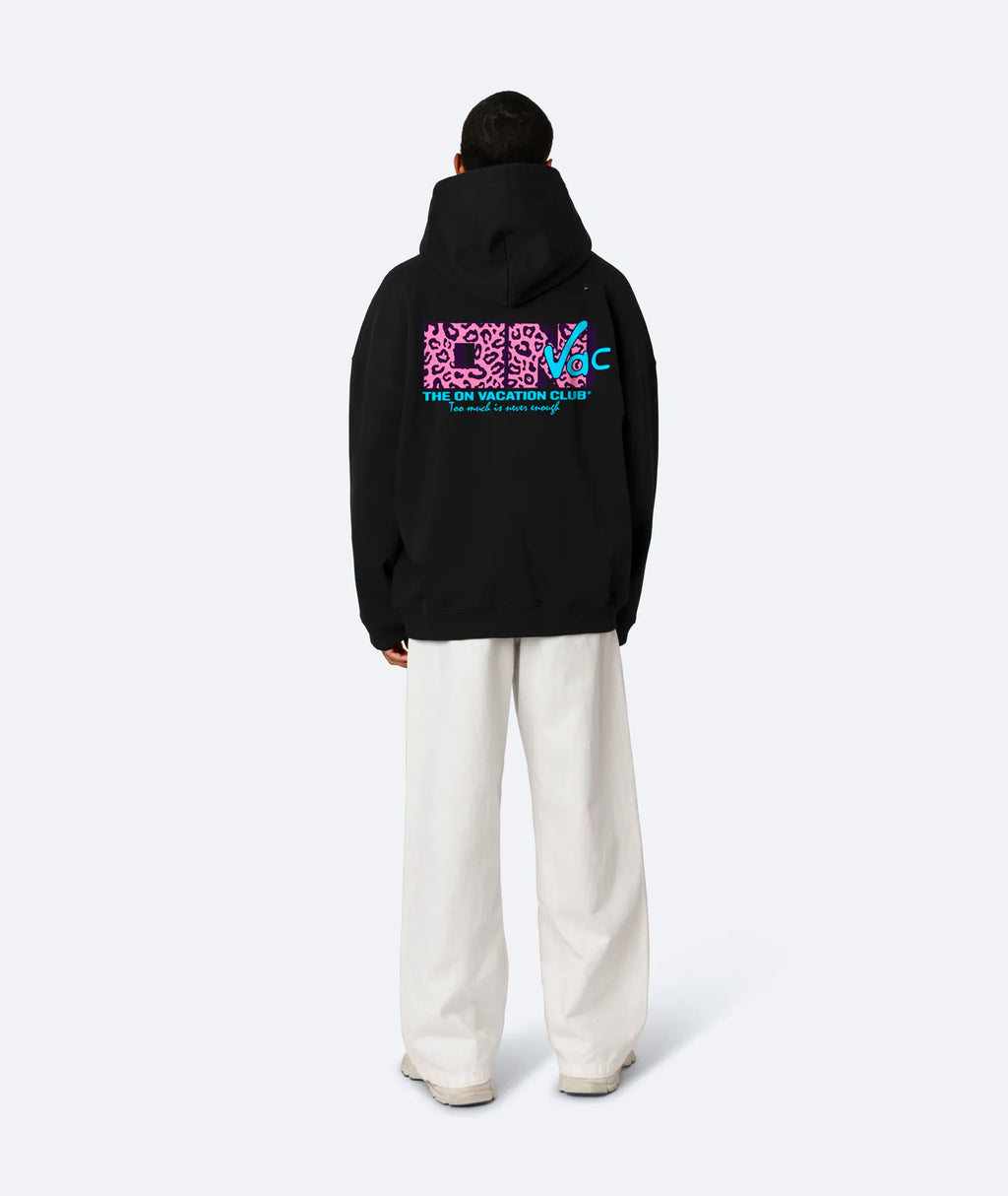 NEVER ENOUGH HOODIE - BLACK ON VACATION