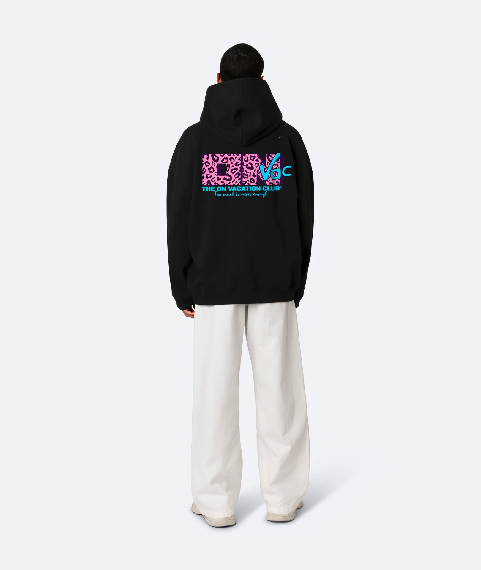 NEVER ENOUGH HOODIE - BLACK ON VACATION