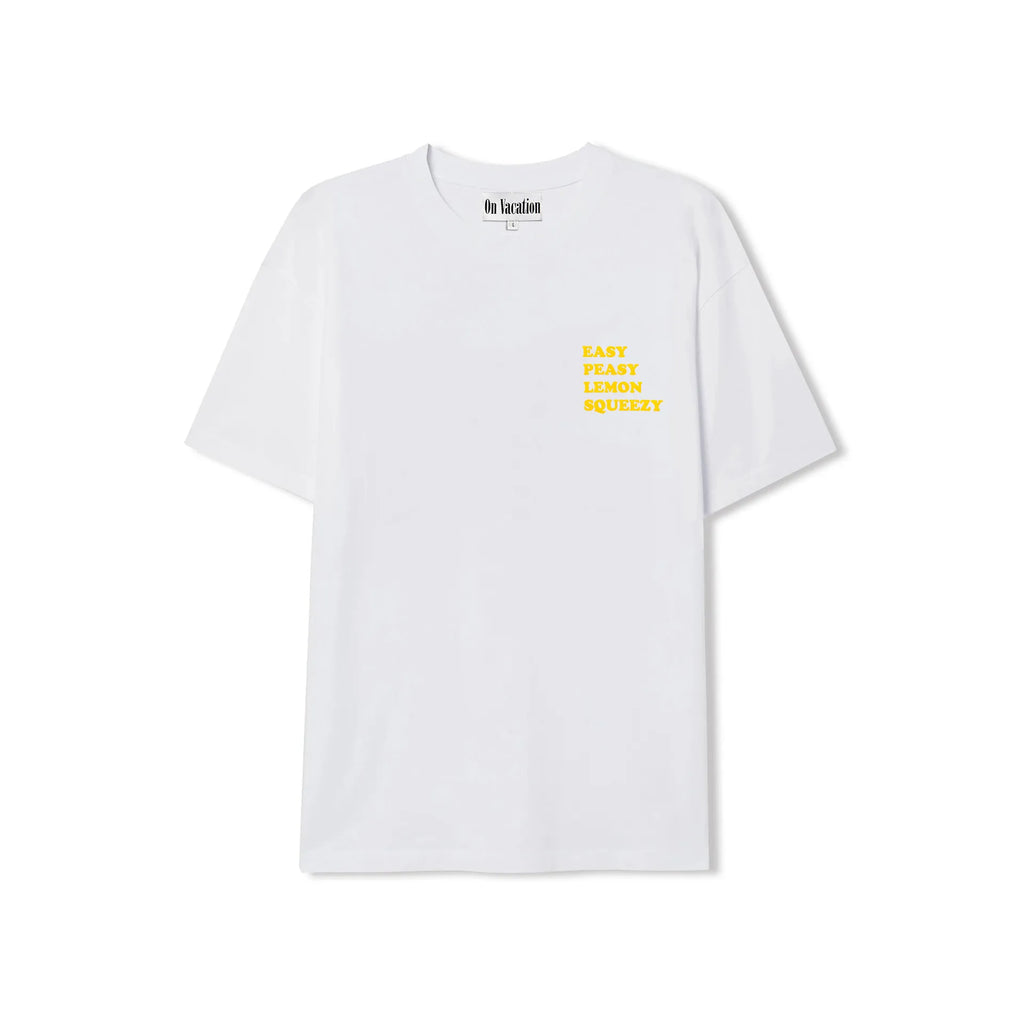 LEMON SQUEEZY T-SHIRT - WHITE ON VACATION