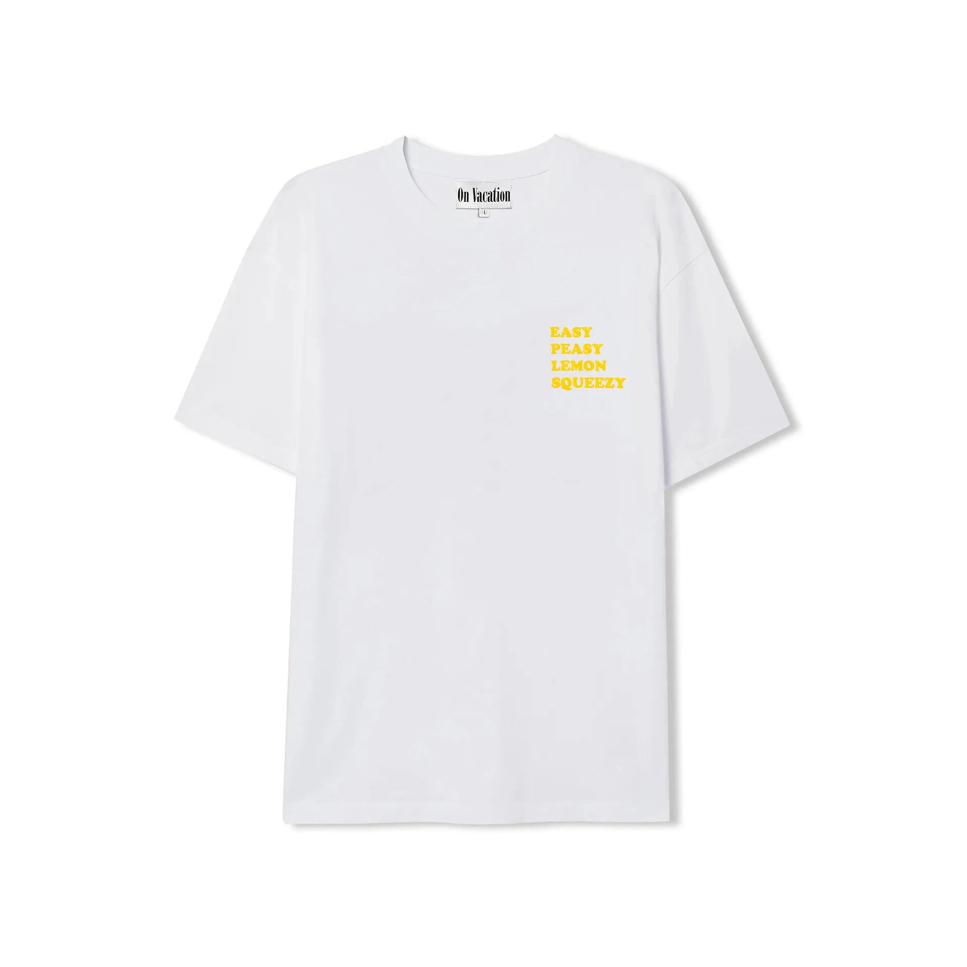 LEMON SQUEEZY T-SHIRT - WHITE ON VACATION