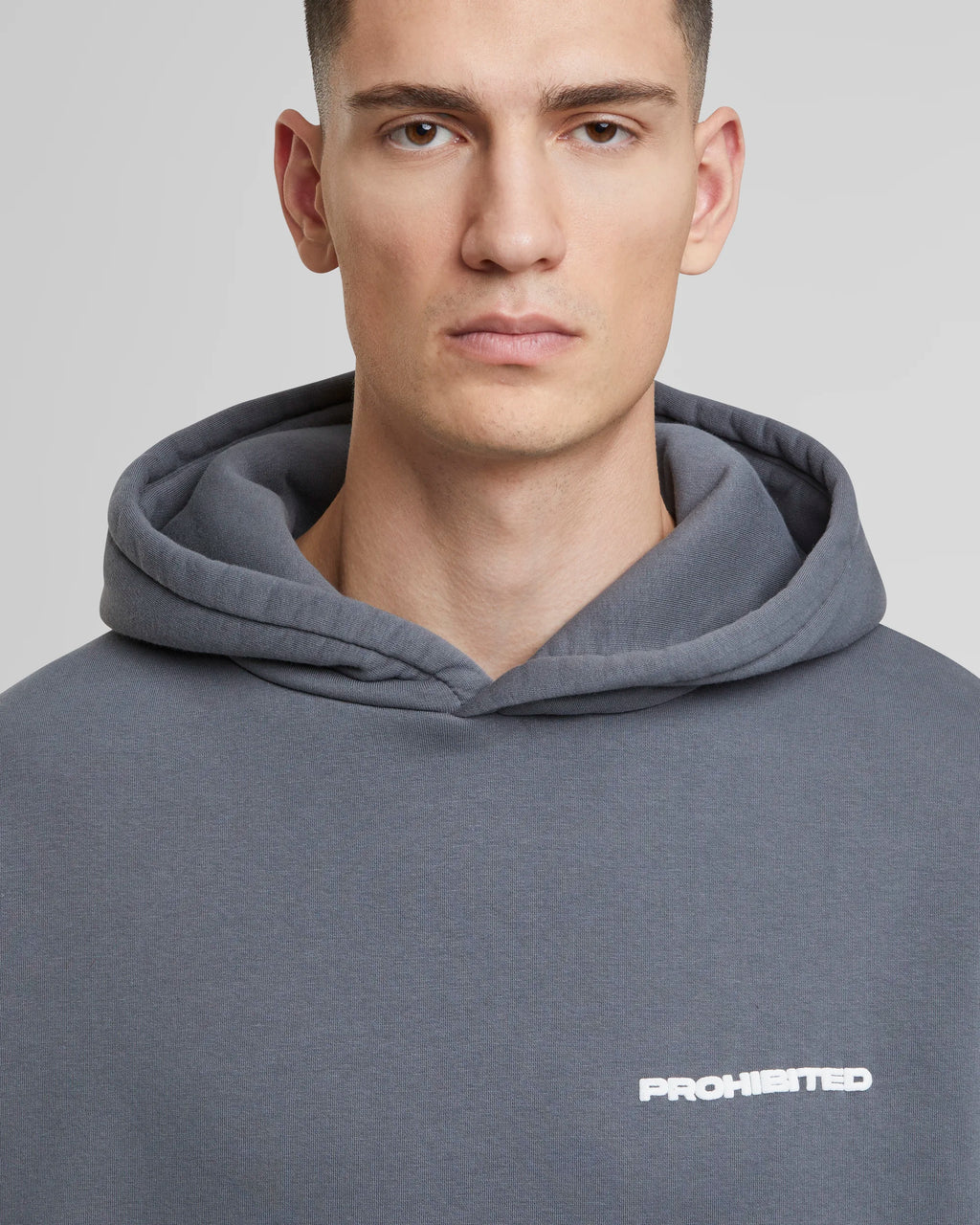 10119 Hoodie Grey (Stone Washed) PROHIBITED