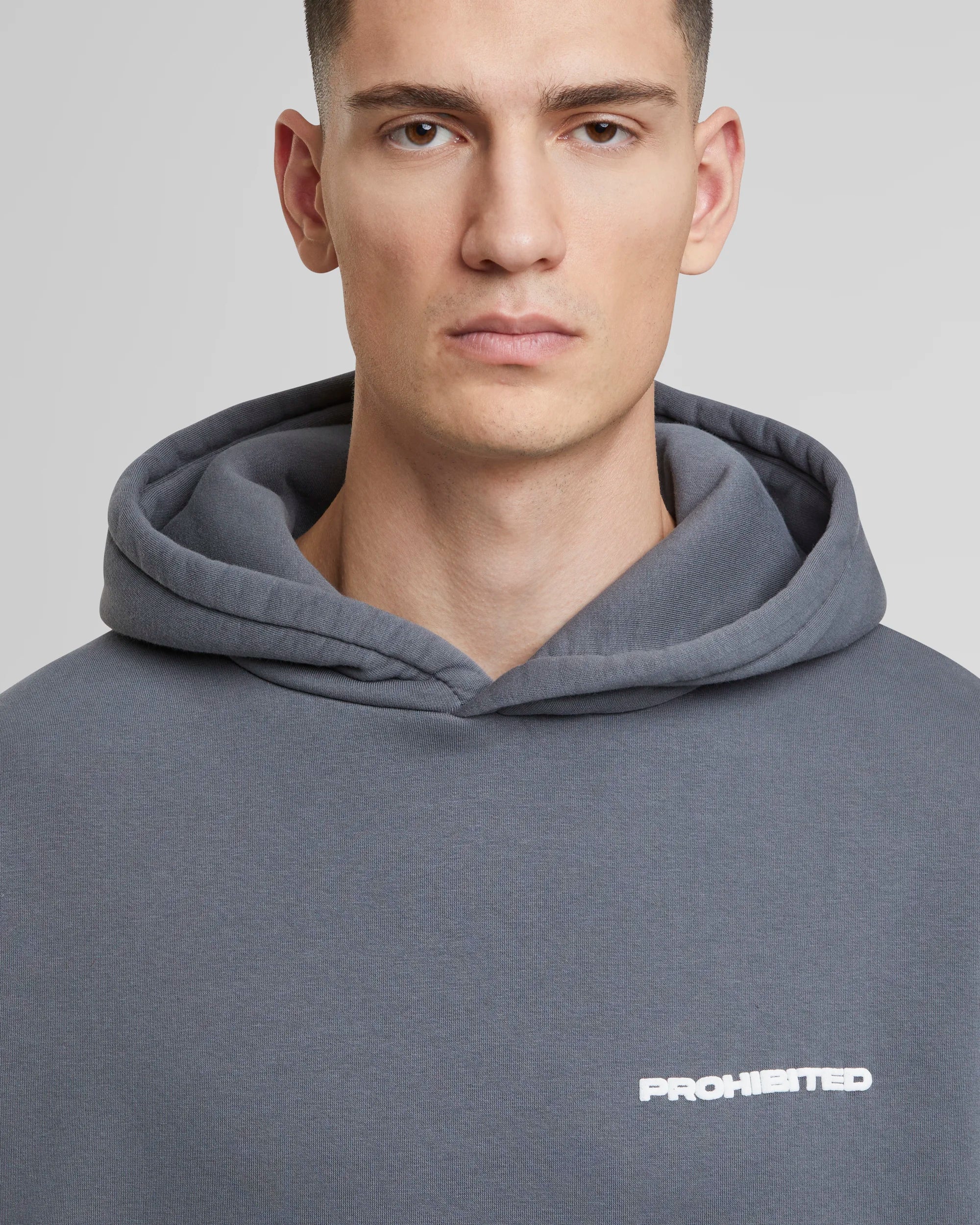 10119 Hoodie Grey (Stone Washed) PROHIBITED