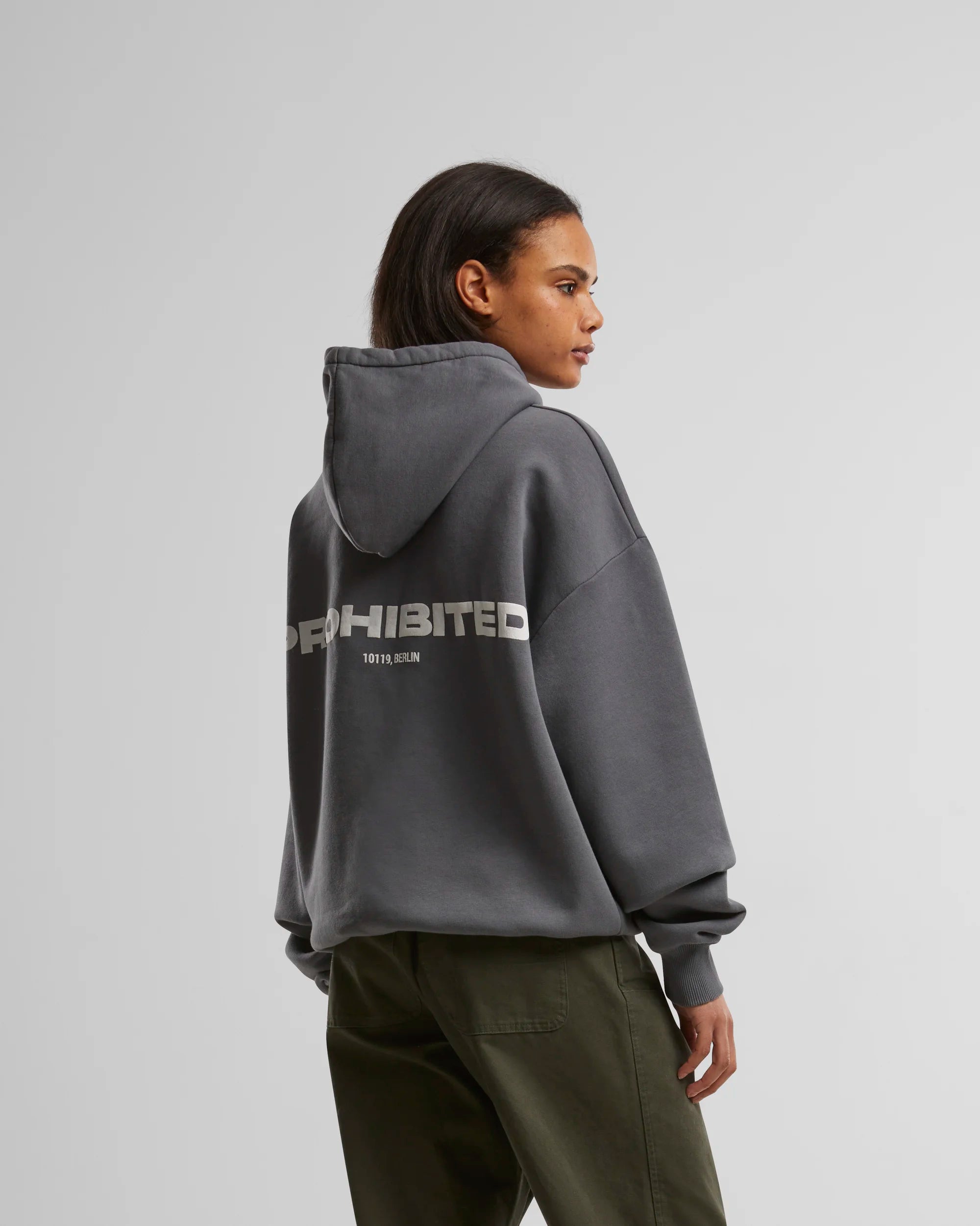 10119 Hoodie Grey (Stone Washed) PROHIBITED