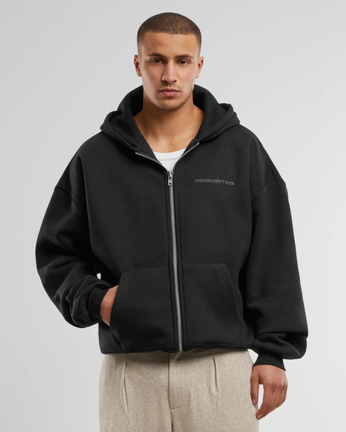 10119 Zip-Hoodie Black PROHIBITED