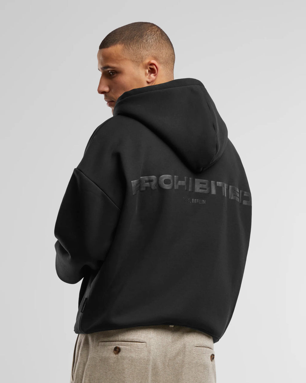 10119 Zip-Hoodie Black PROHIBITED