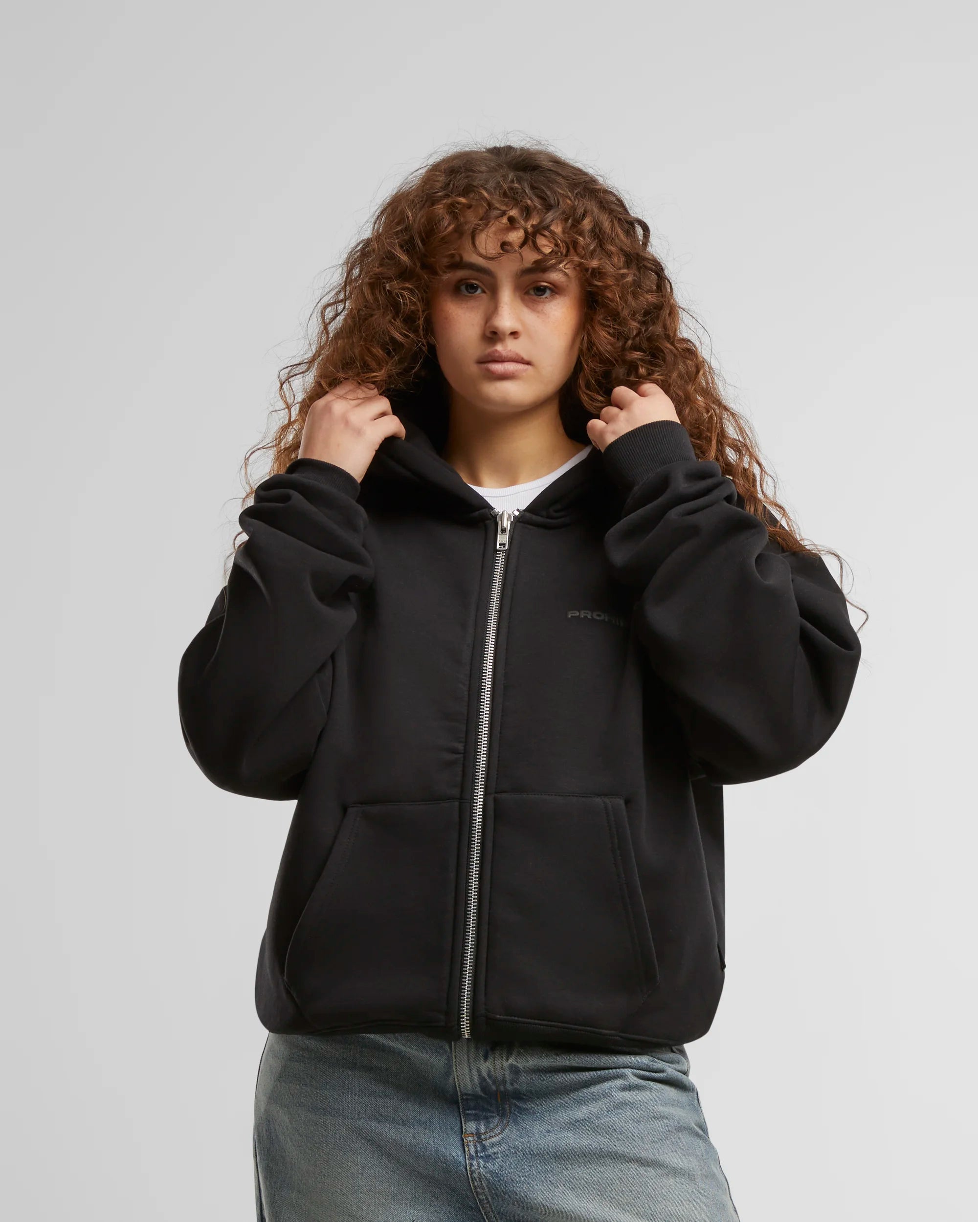 10119 Zip-Hoodie Black PROHIBITED