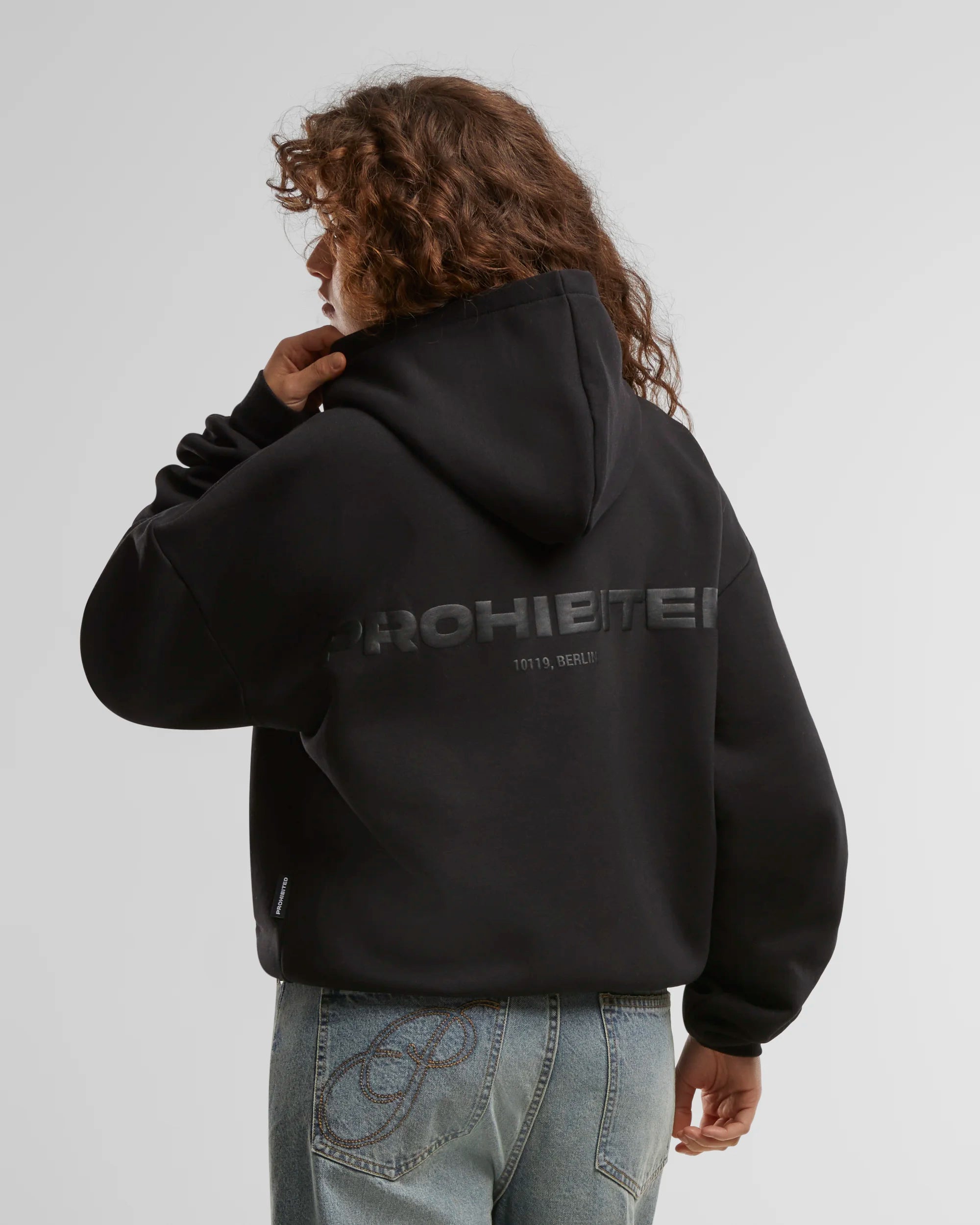 10119 Zip-Hoodie Black PROHIBITED