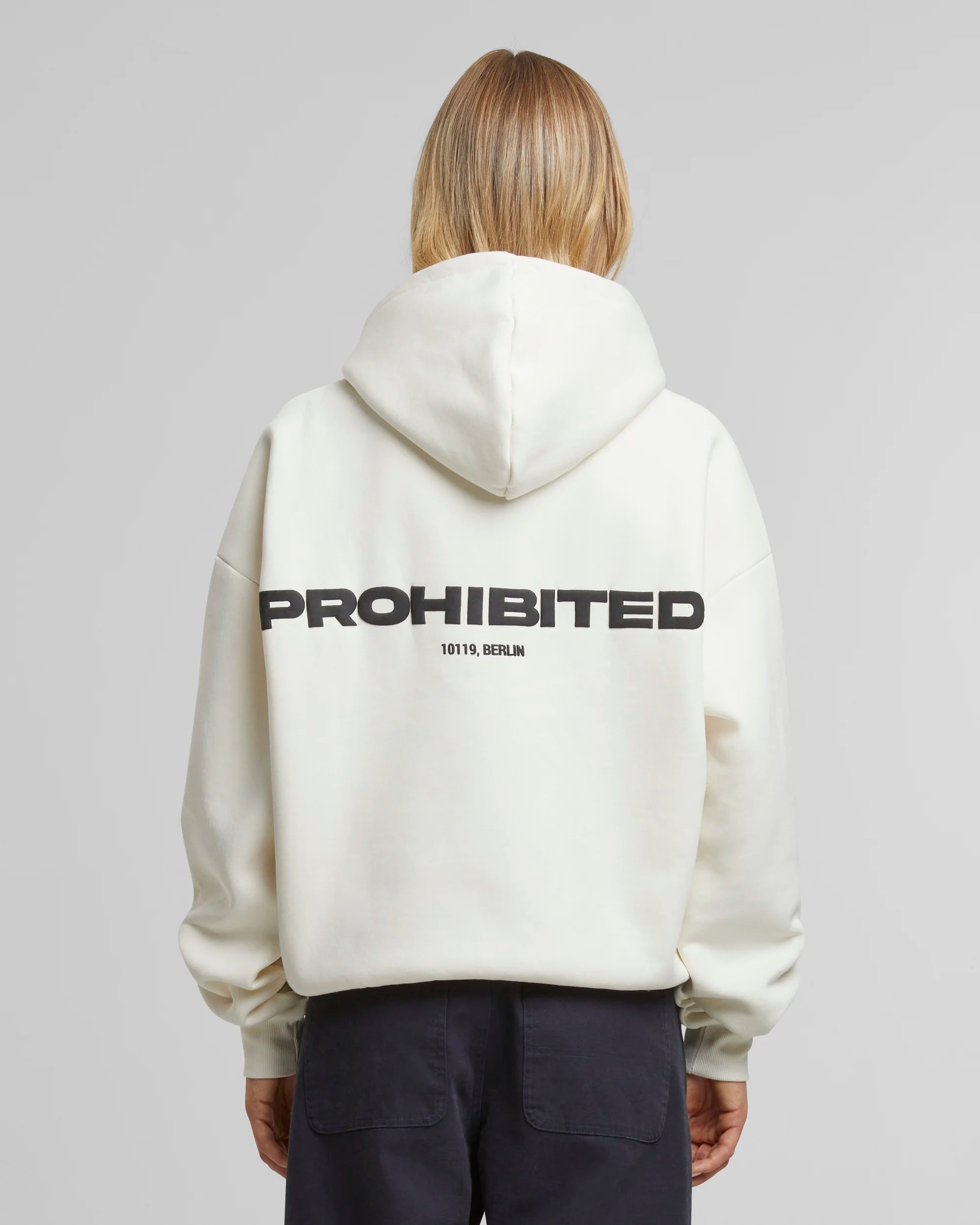 10119 Zip-Hoodie Cream PROHIBITED