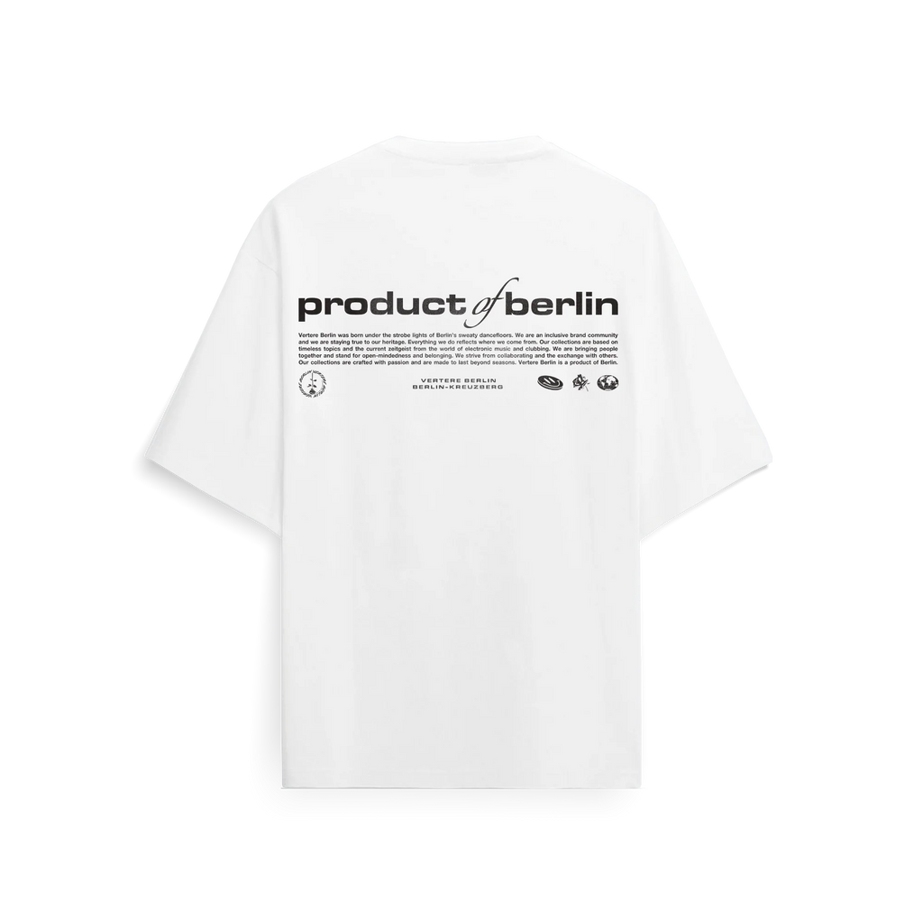 PRODUCT OF BERLIN T-SHIRT - WHITE VERTERE BERLIN