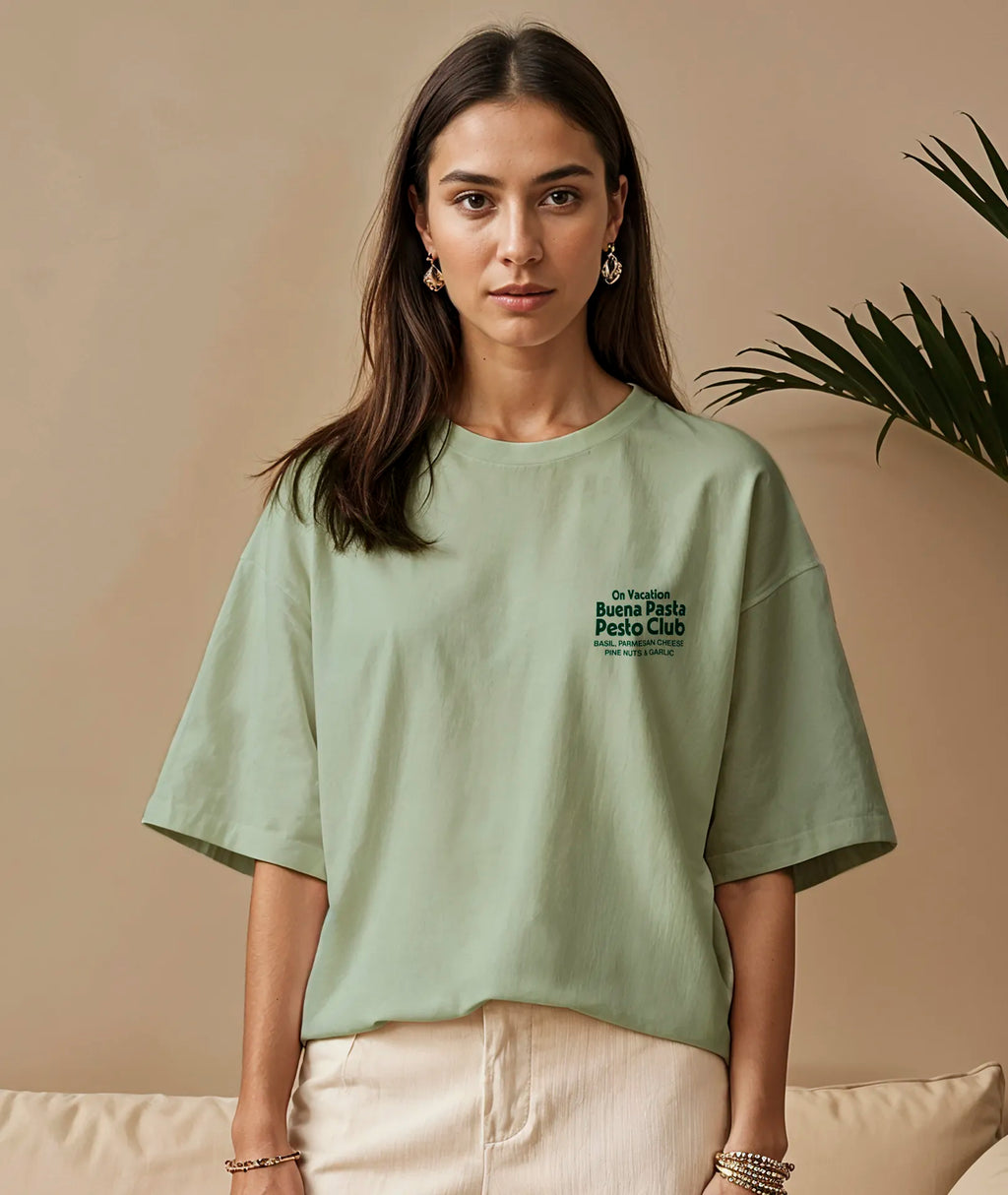 Pesto Club T-Shirt - Mint On Vacation