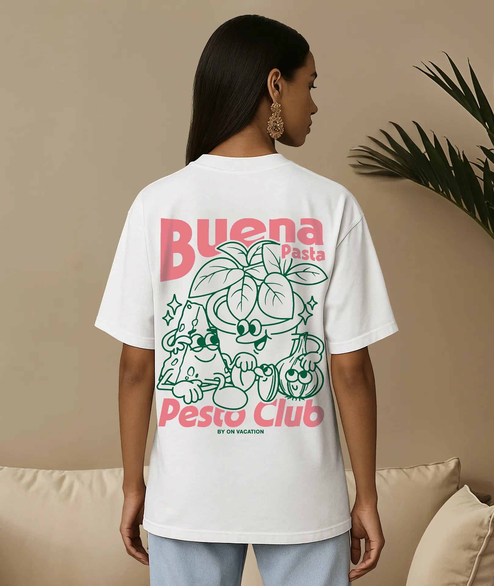 Pesto Club T-Shirt - White On Vacation