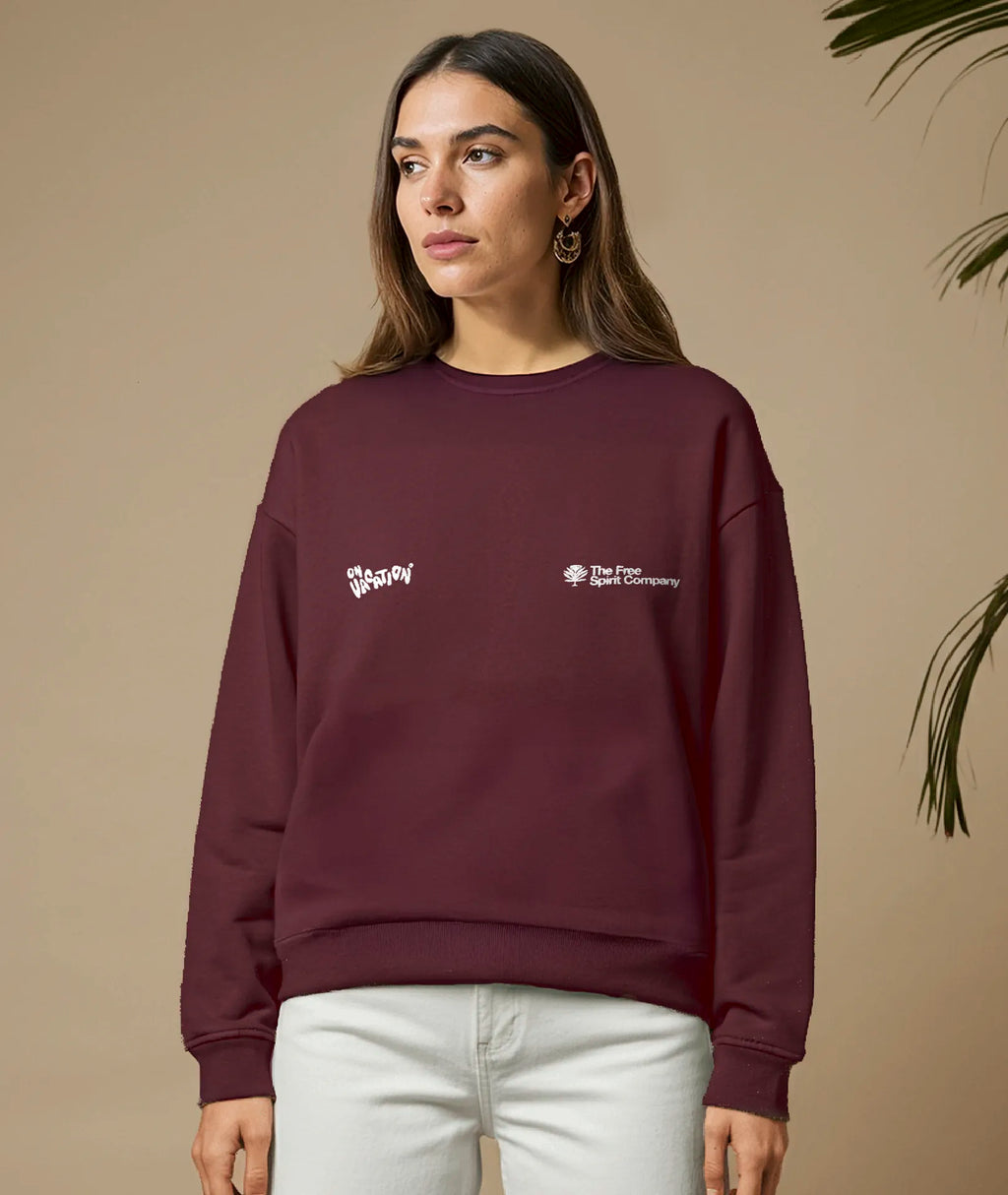Positive Energy Sweater - Burgundy On Vacation